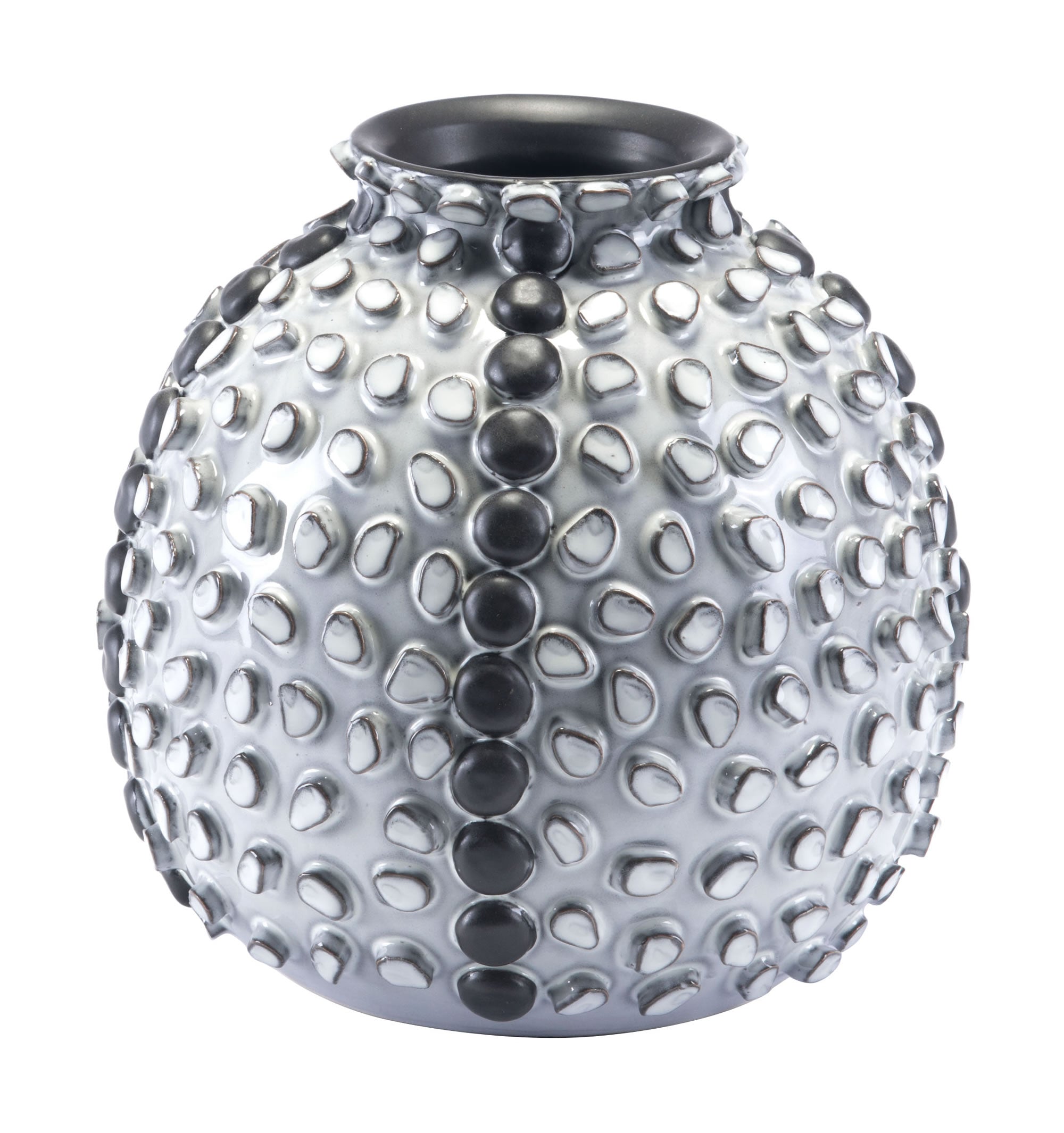 8.9" x 8.9" x 8.9" Gray, Ceramic, Large Bottle