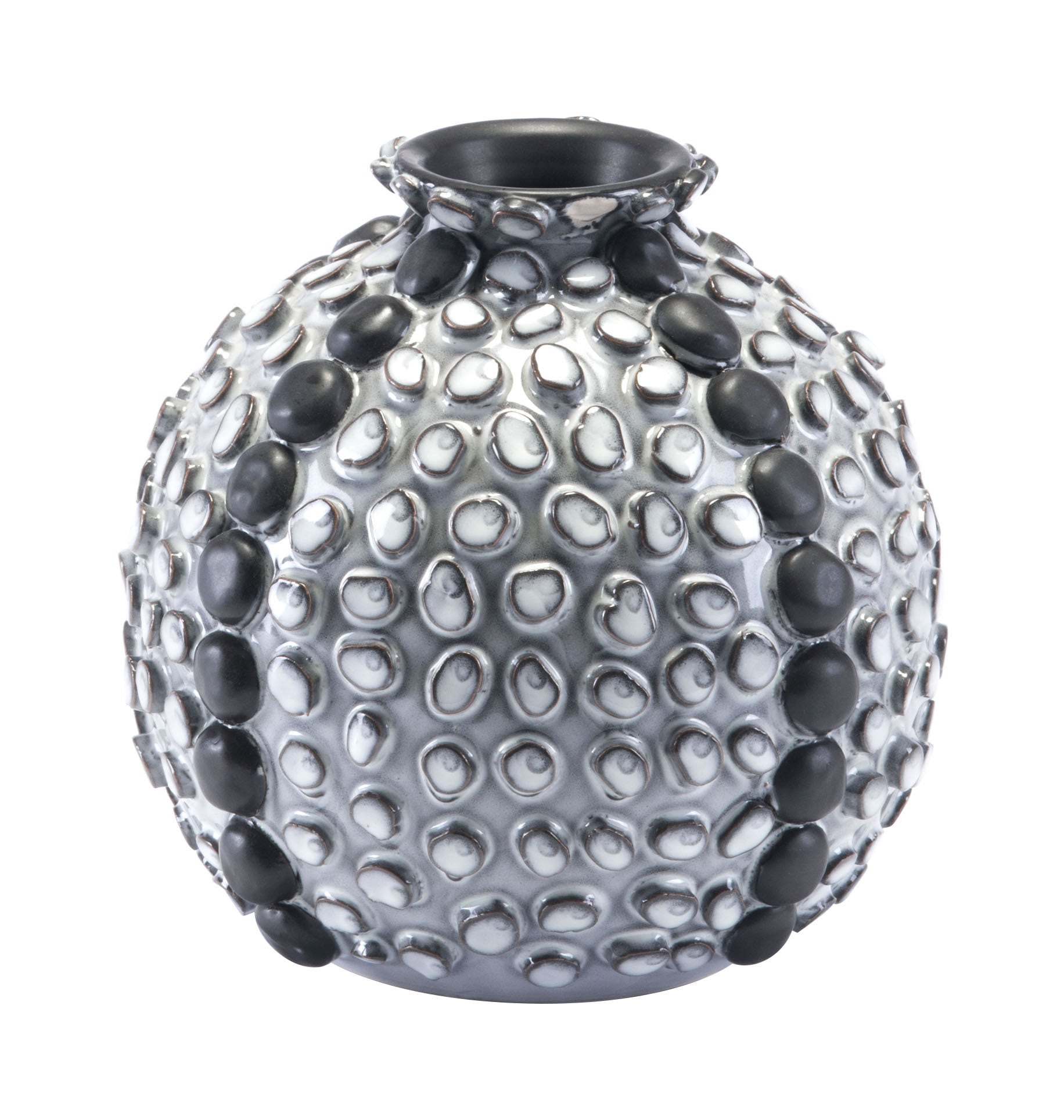 7.1" x 7.1" x 6.7" Gray, Ceramic, Small Bottle