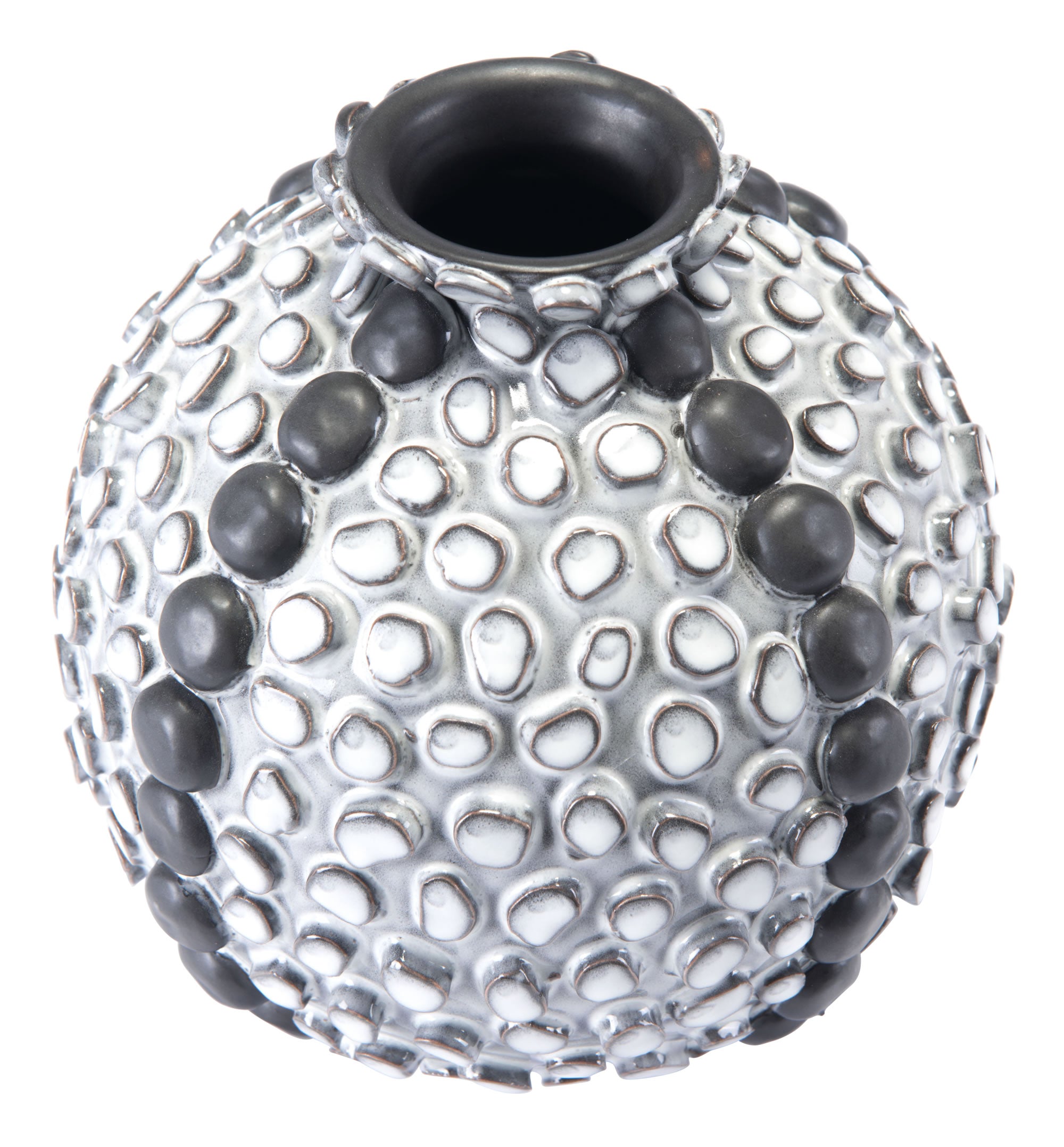 7.1" x 7.1" x 6.7" Gray, Ceramic, Small Bottle