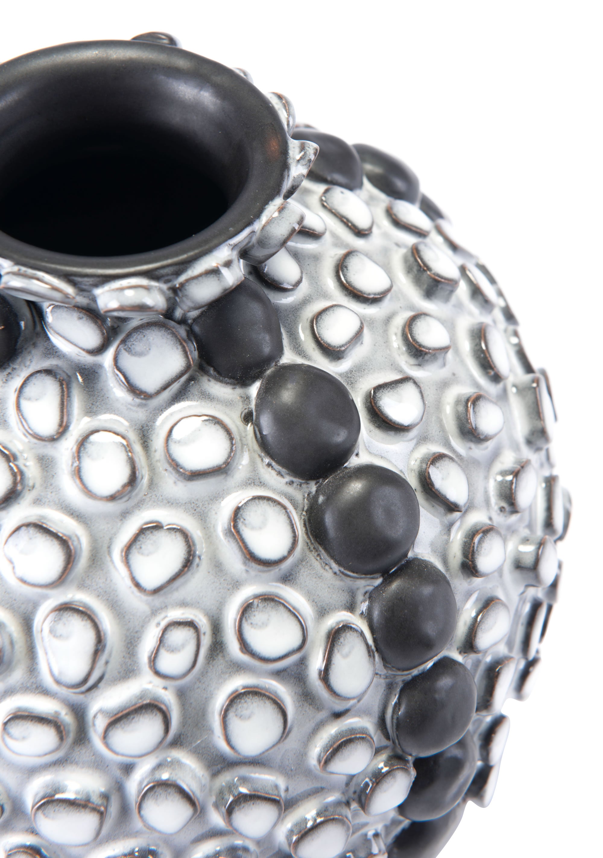 7.1" x 7.1" x 6.7" Gray, Ceramic, Small Bottle