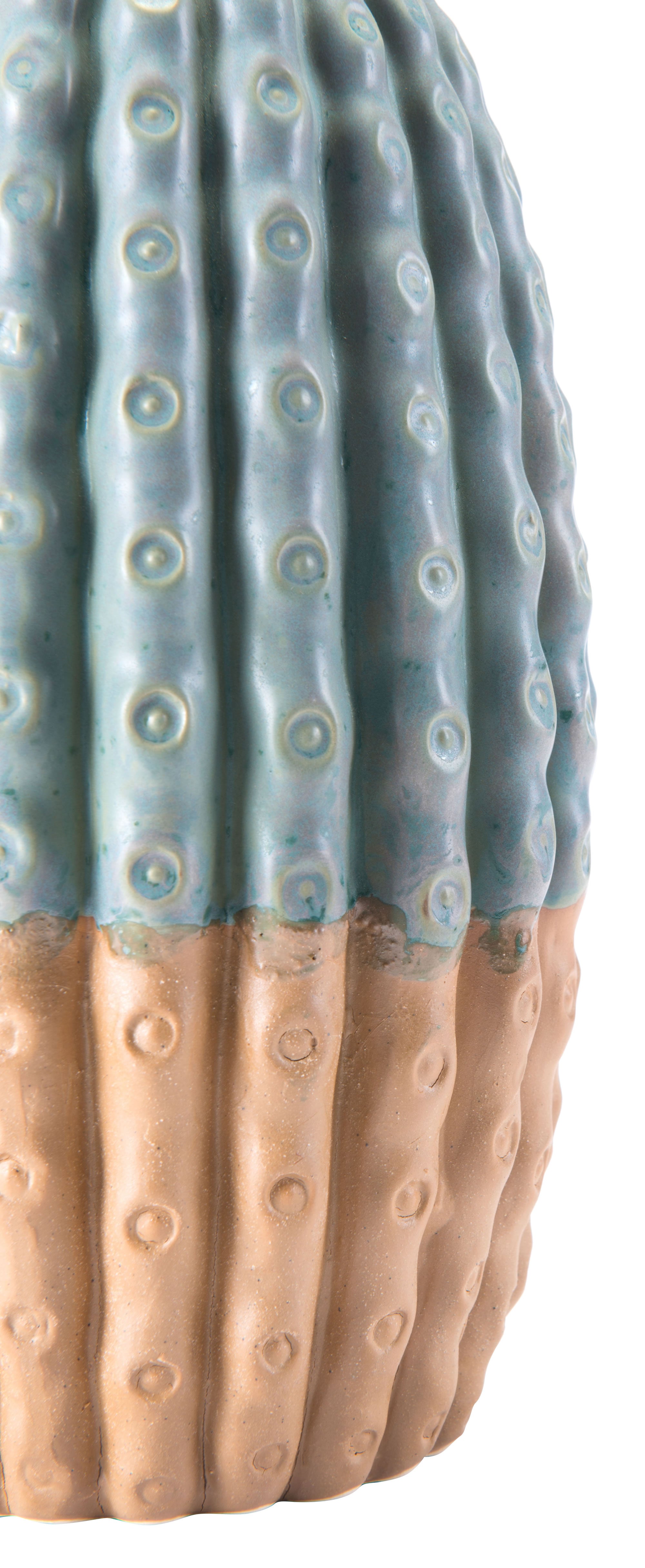 7.1" x 7.1" x 12.2" Green, Ceramic, Medium Vase