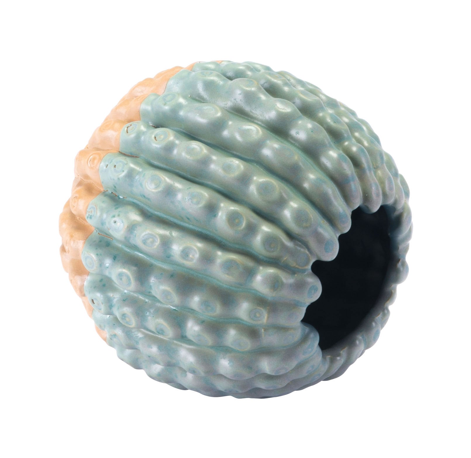 5.9" x 5.9" x 5.5" Green, Ceramic, Small Vase