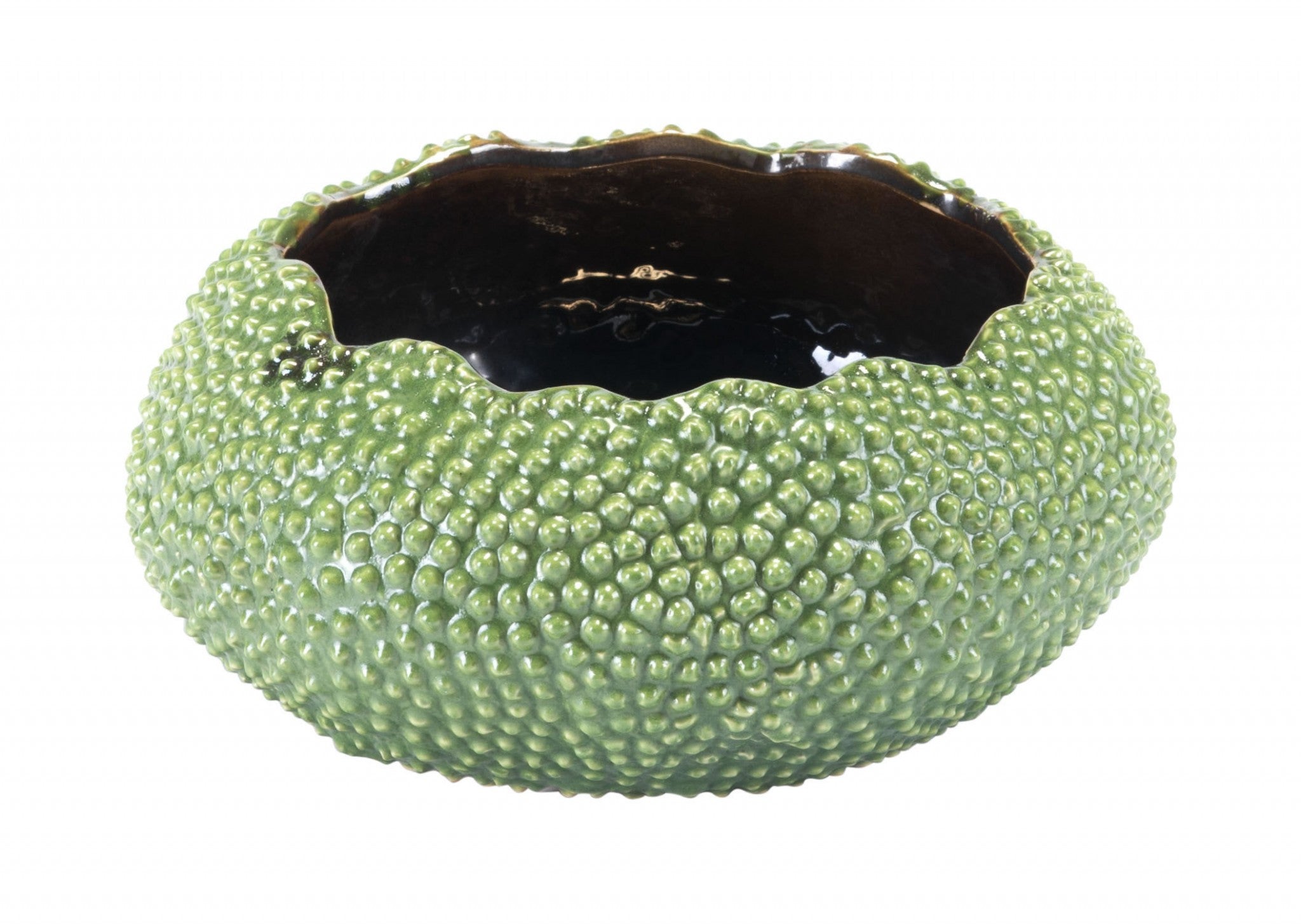 8.5" x 8.5" x 3.9" Green, Ceramic, Bowl
