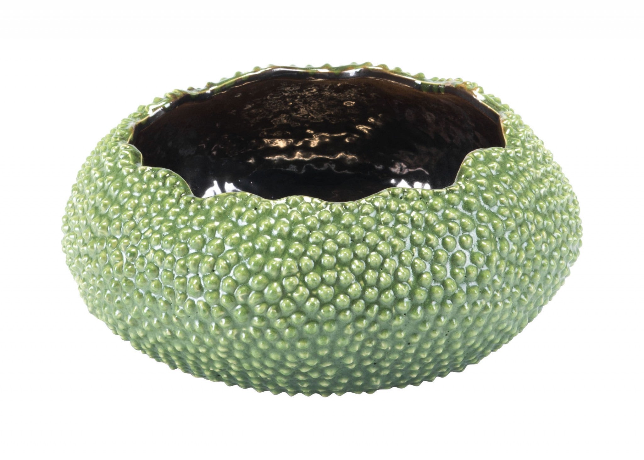 8.5" x 8.5" x 3.9" Green, Ceramic, Bowl