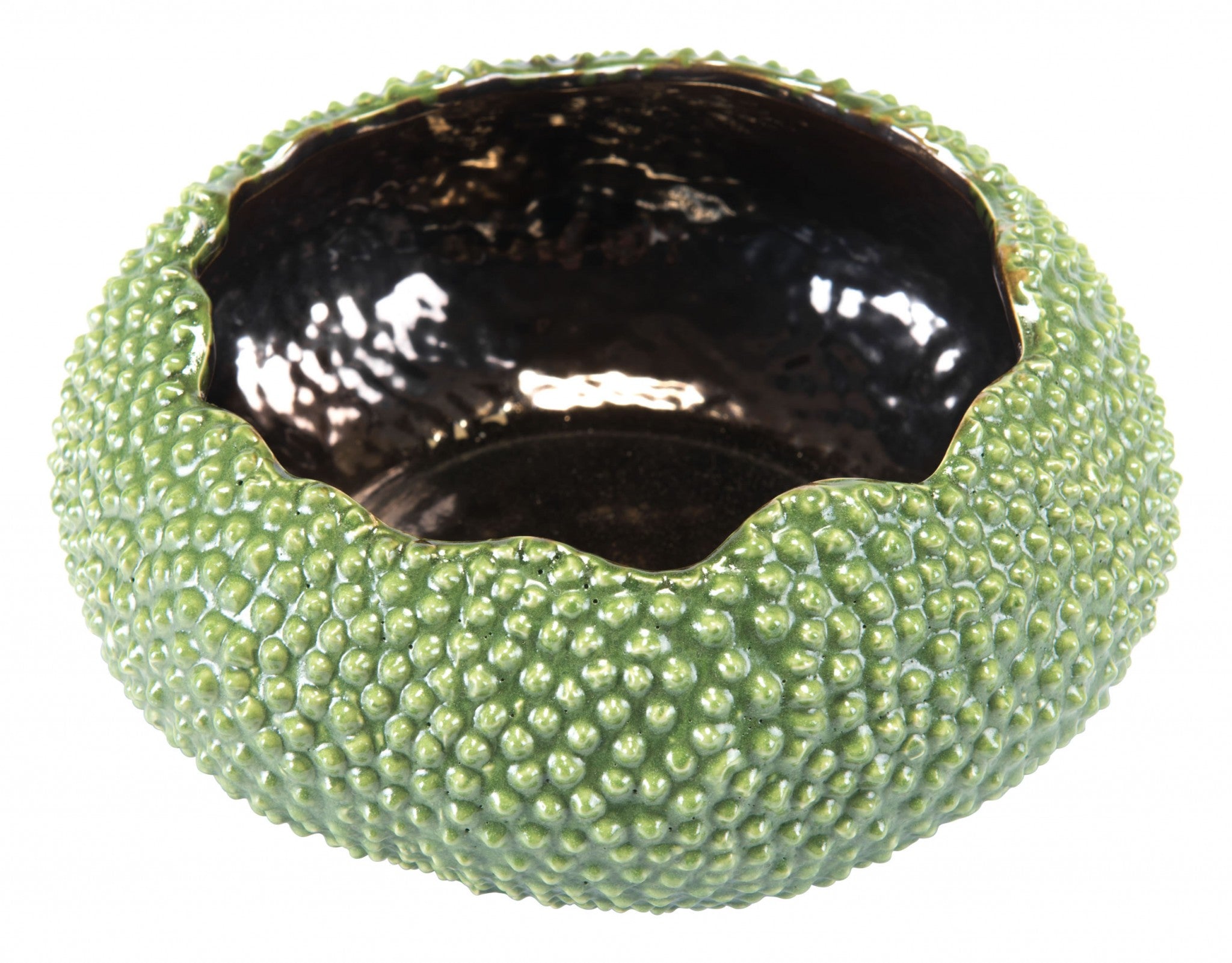 8.5" x 8.5" x 3.9" Green, Ceramic, Bowl