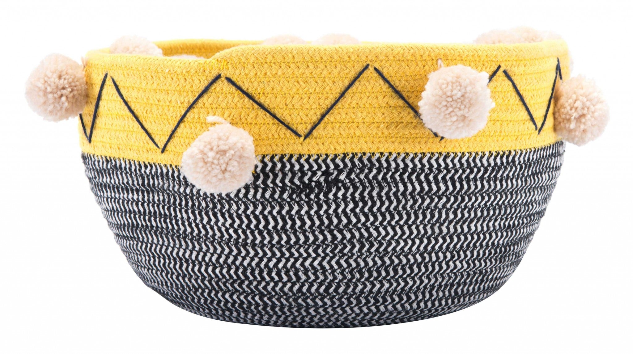 9.5" x 9.5" x 5.9" Multicolor, Cotton, Baskets - Set of 3