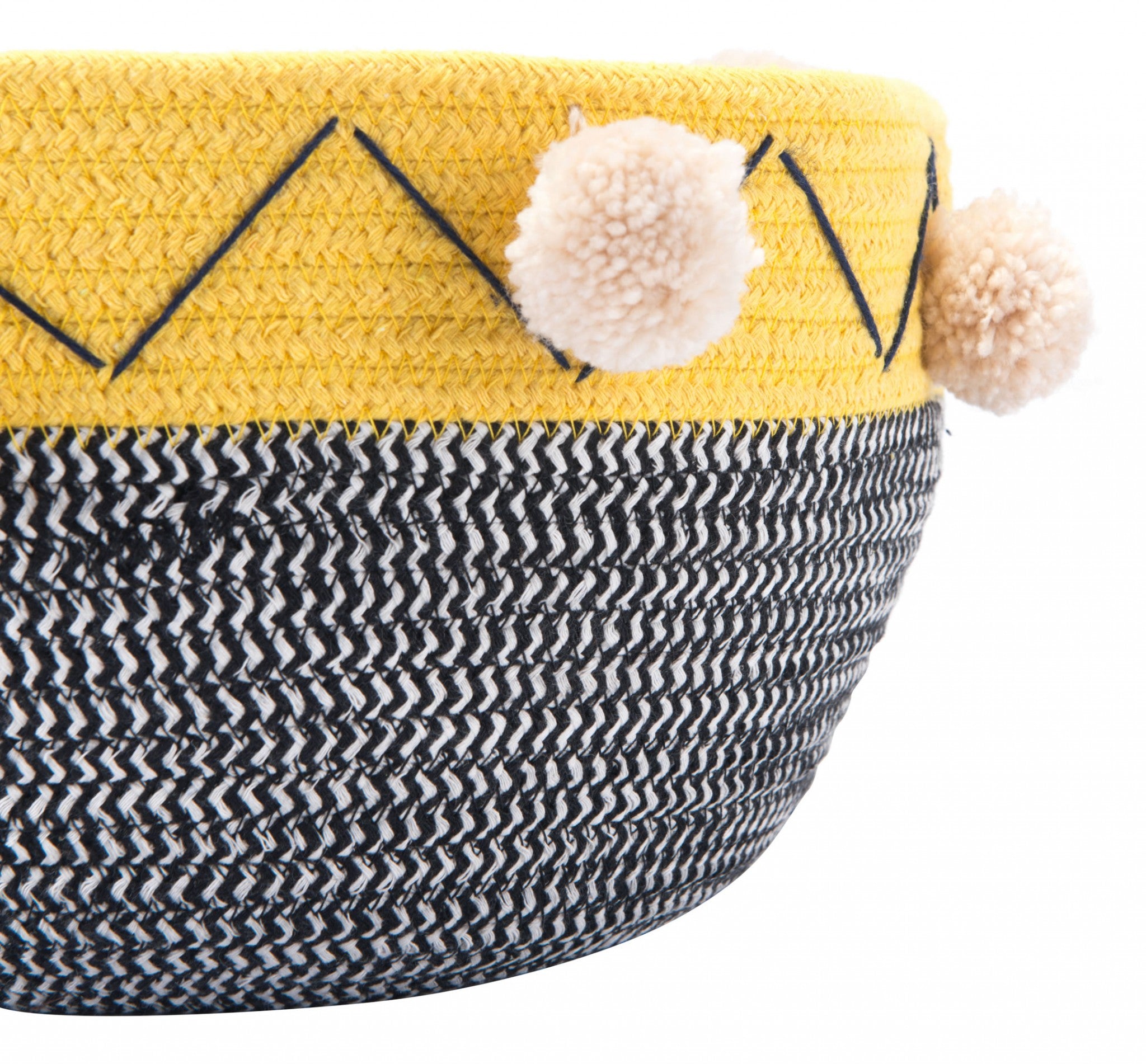 9.5" x 9.5" x 5.9" Multicolor, Cotton, Baskets - Set of 3