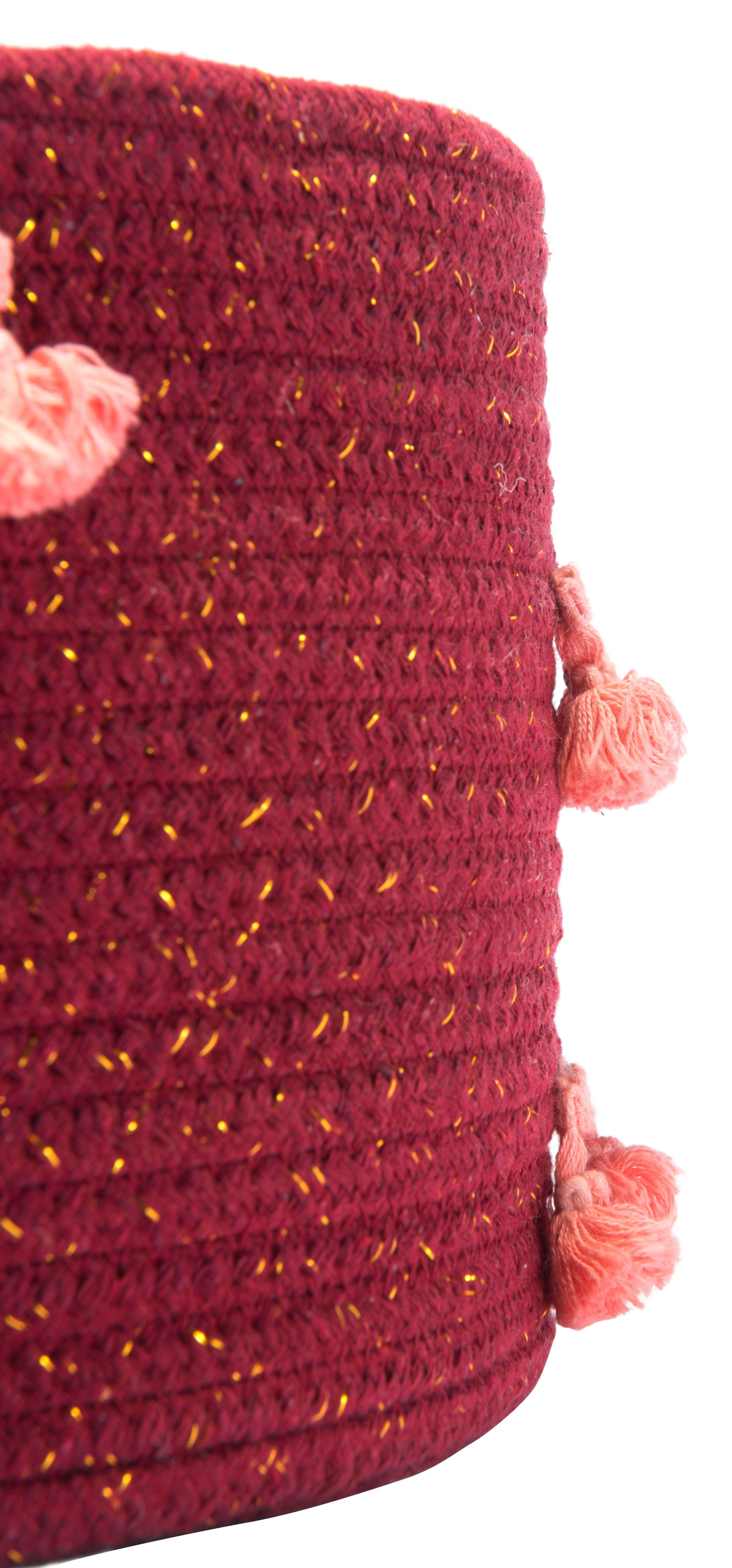 6.7" x 6.7" x 7.1" Multicolor, Cotton, Baskets - Set of 3