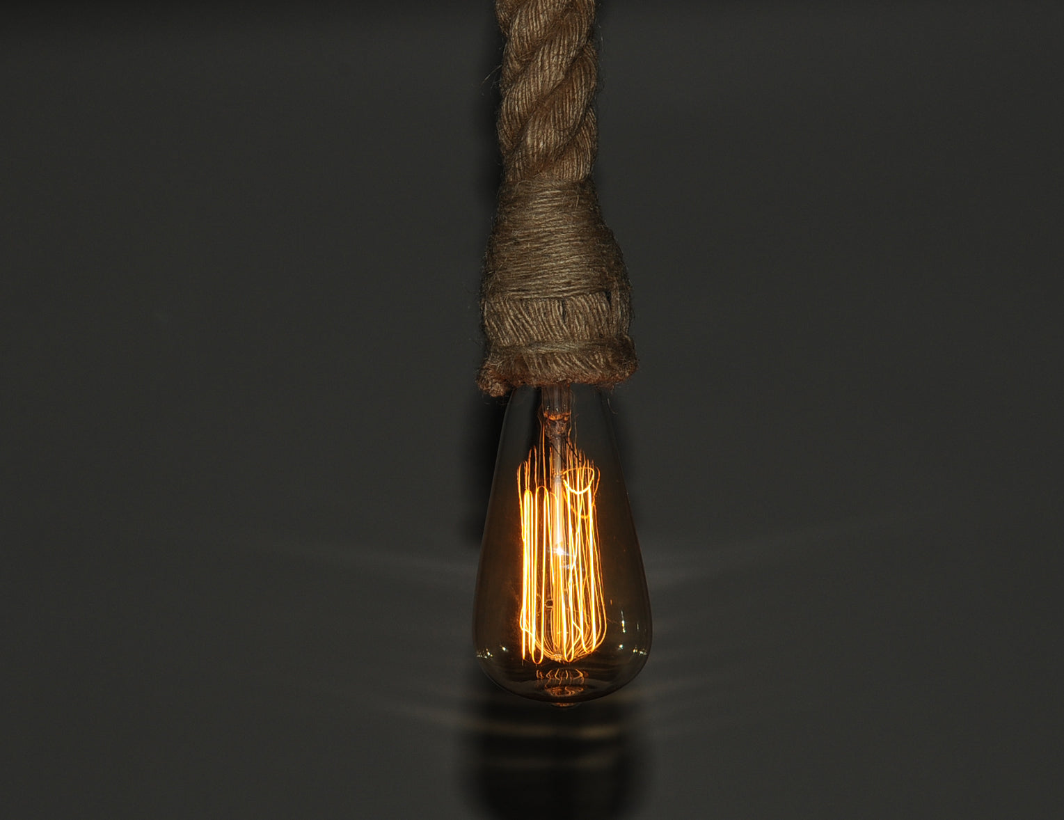 5.5" x 5.5" x 36" Rope Pendant Lamp - Single Bulb