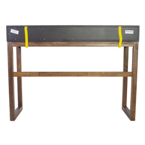 43" X 16" X 32" Black & Mocha Solid Wood Three Drawer Console Table
