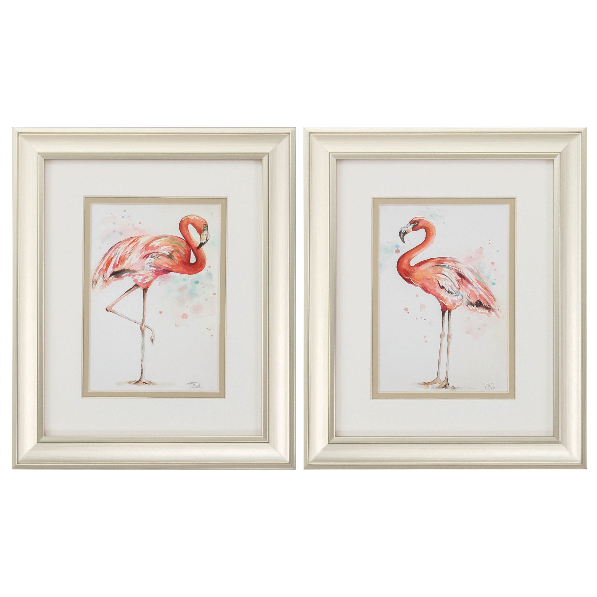 10" X 12" Champagne Gold Color Frame  Pink Showoff (Set of 2)