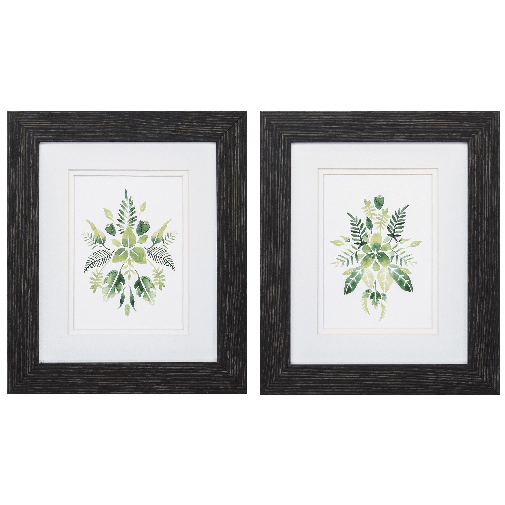 10" X 12" Distressed Black Frame Verdant Vignette (Set of 2)