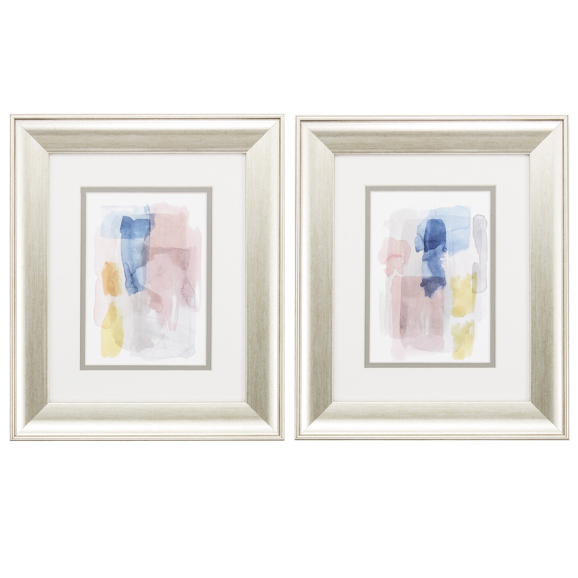 11" X 13" Brushed Silver Frame Puddle Pastel (Set of 2)