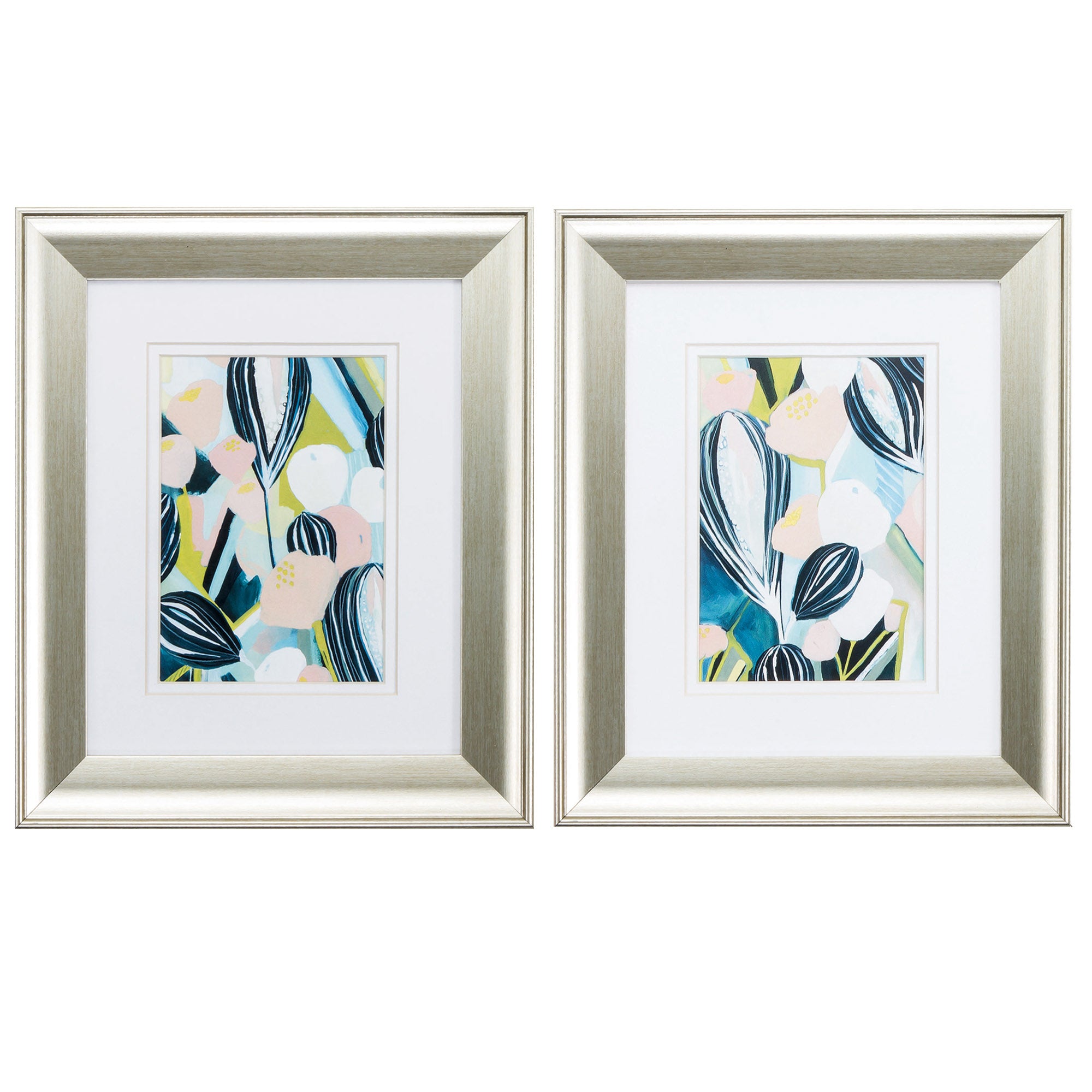 11" X 13" Brushed Silver Frame Glow Garden (Set of 2)