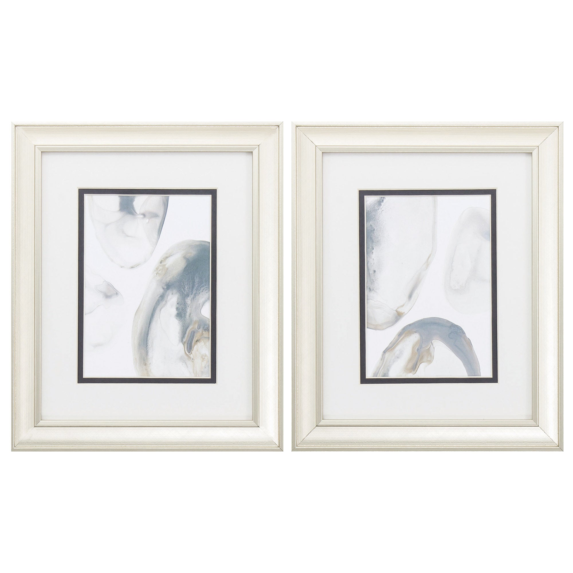 10" X 12" Champagne Gold Color Frame  Natural Geode (Set of 2)