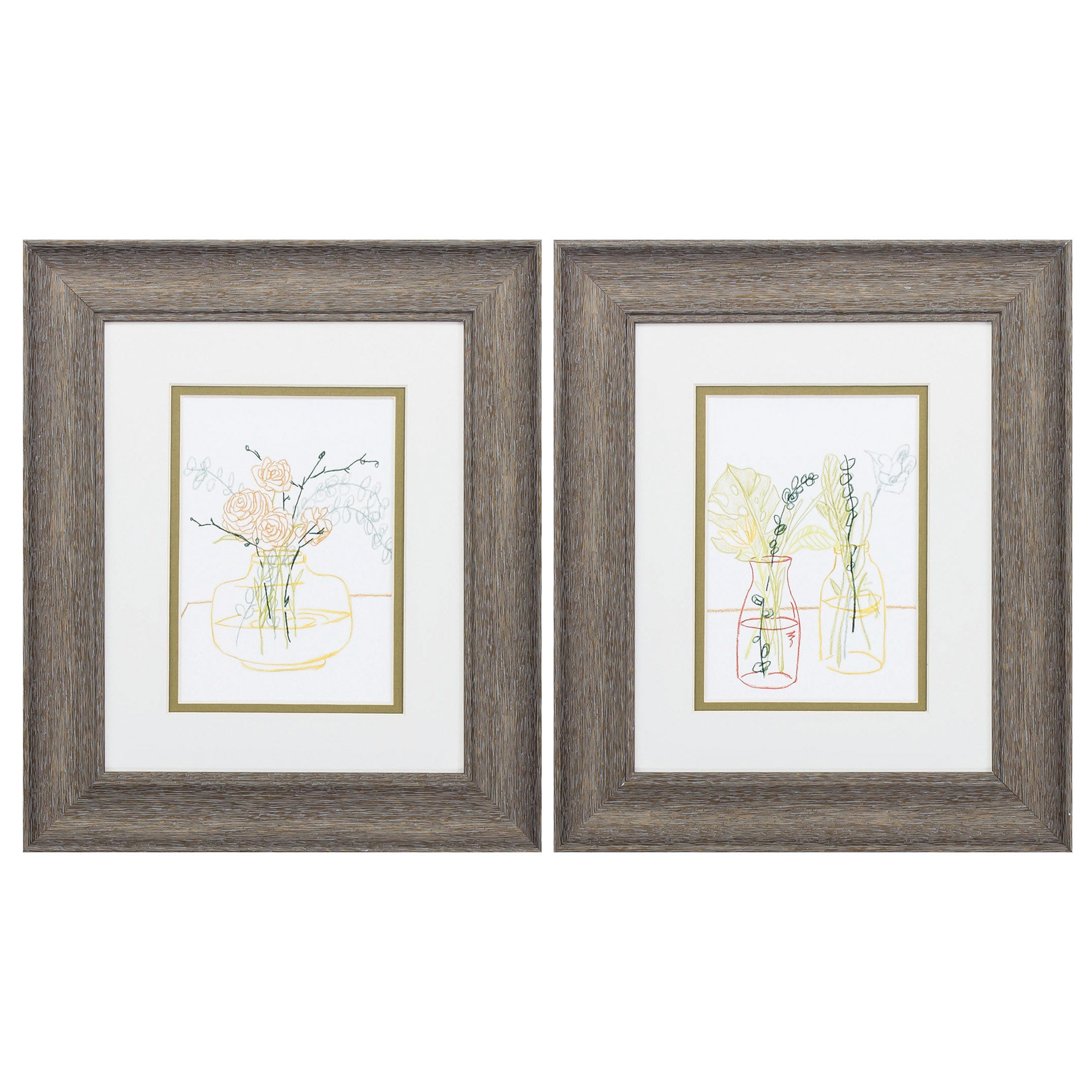 11" X 13" Distressed Wood Toned Frame Starting Fresh (Set of 2)