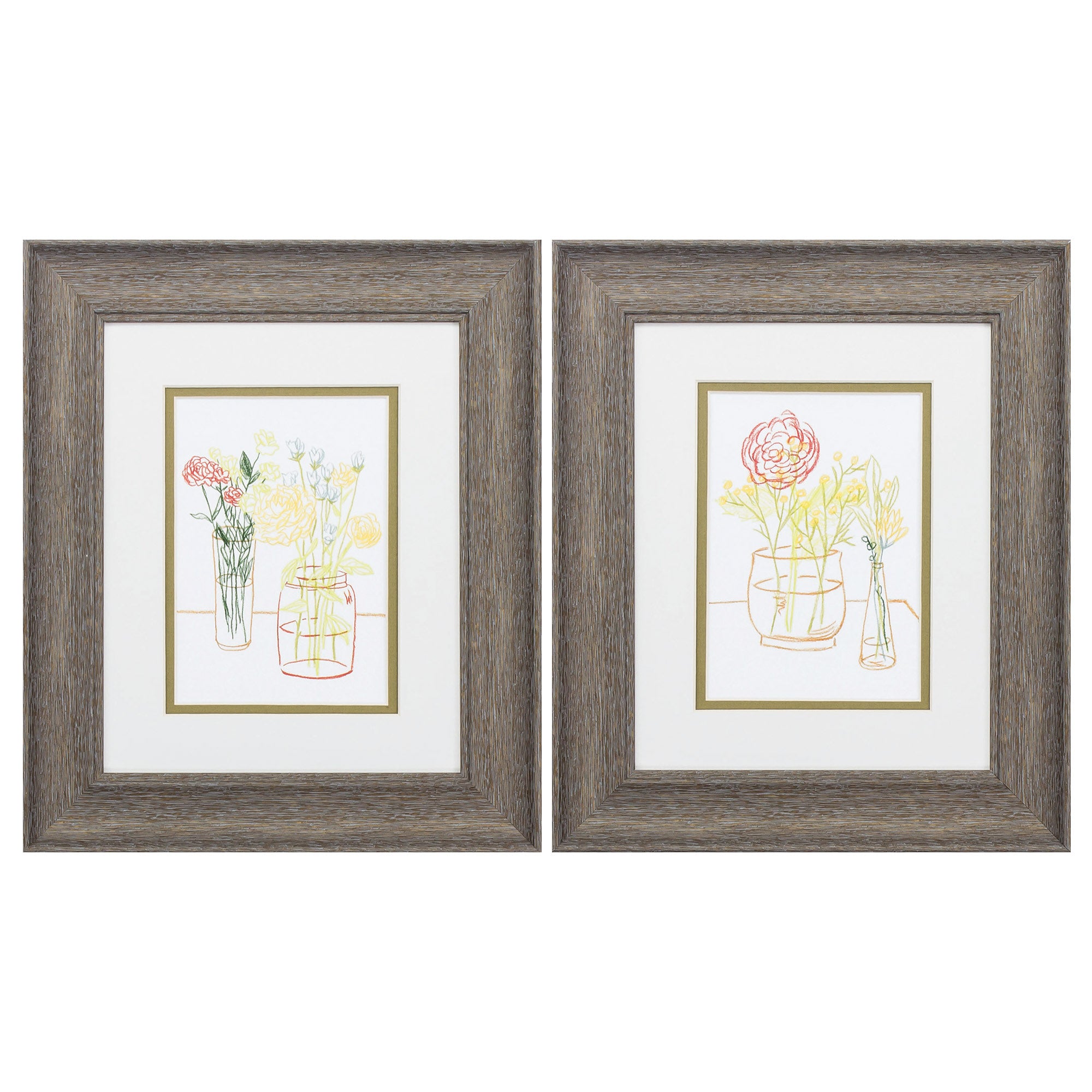 11" X 13" Distressed Wood Toned Frame Starting Fresh (Set of 2)