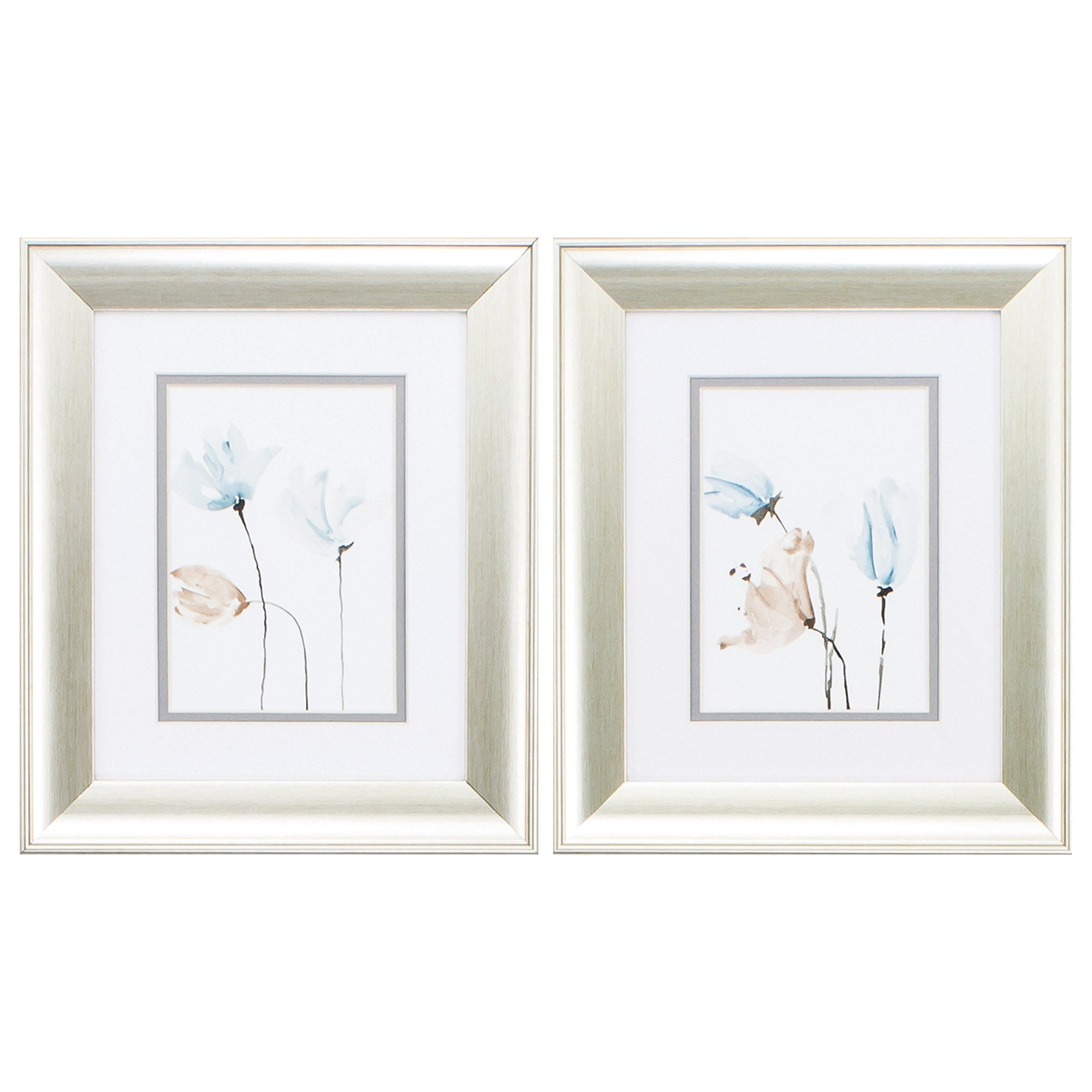 11" X 13" Brushed Silver Frame Follow Your Dreams (Set of 2)