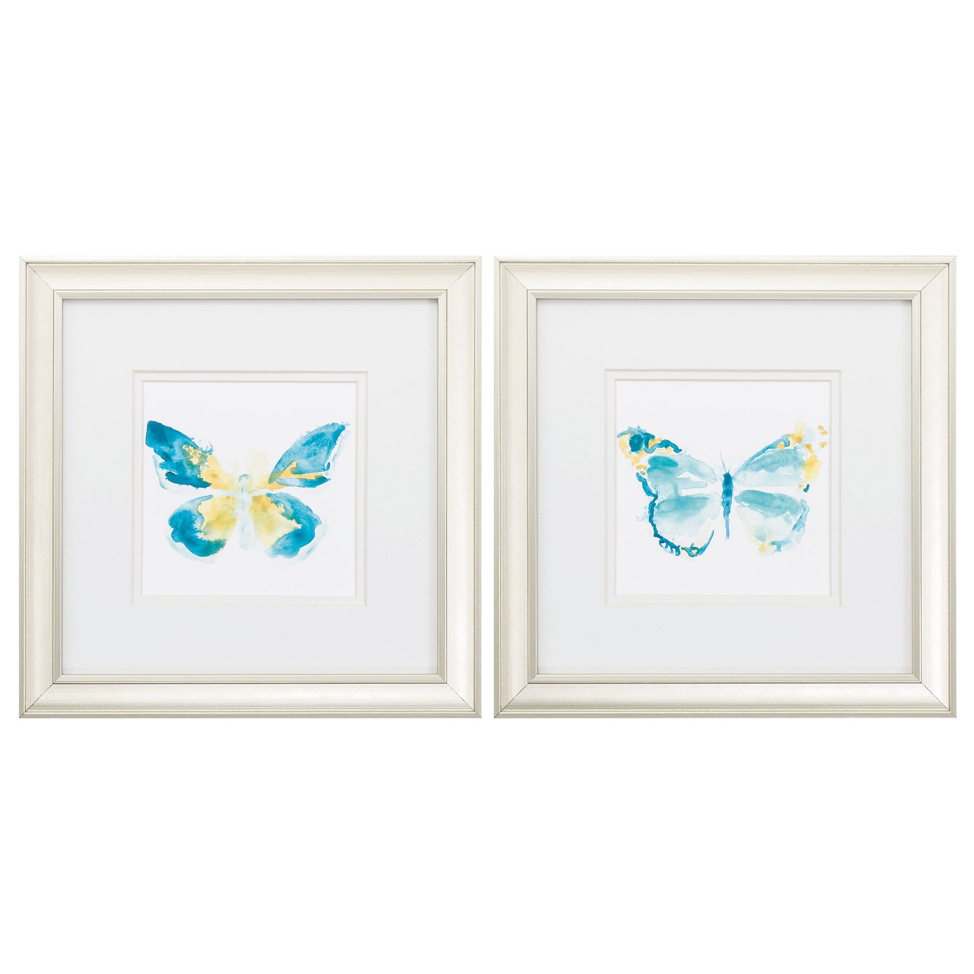 12" X 12" Champagne Gold Color Frame  Butterfly Traces (Set of 2)