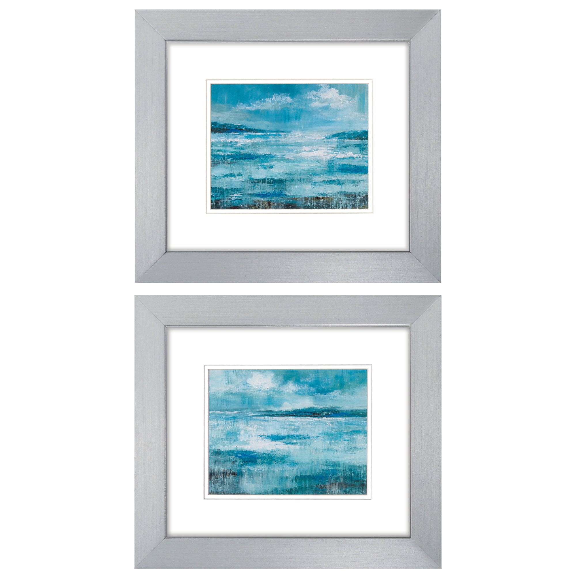 19" X 17" Silver Frame Isle (Set of 2)