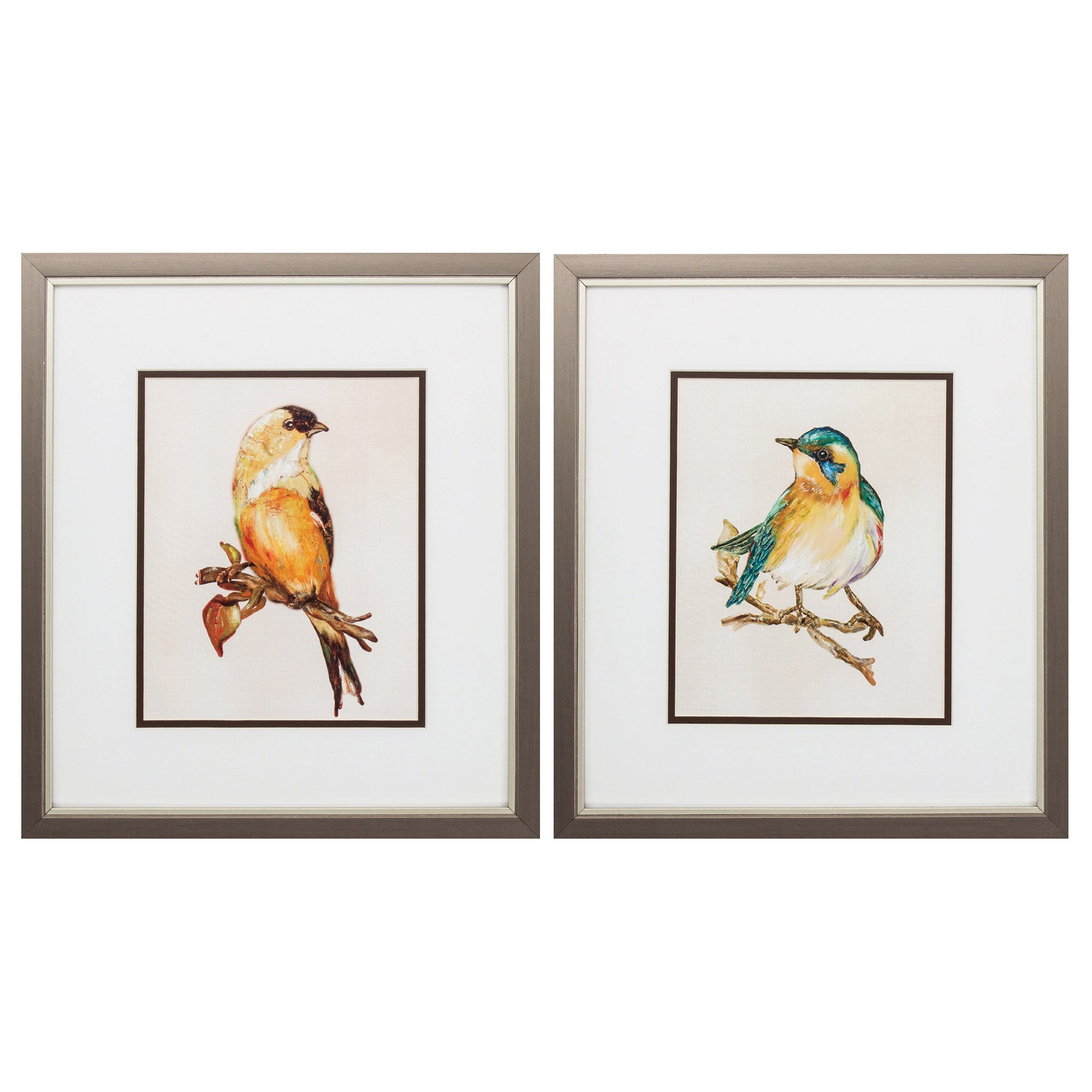 14" X 16" Metallic Bronze Frame Eco Bird (Set of 2)