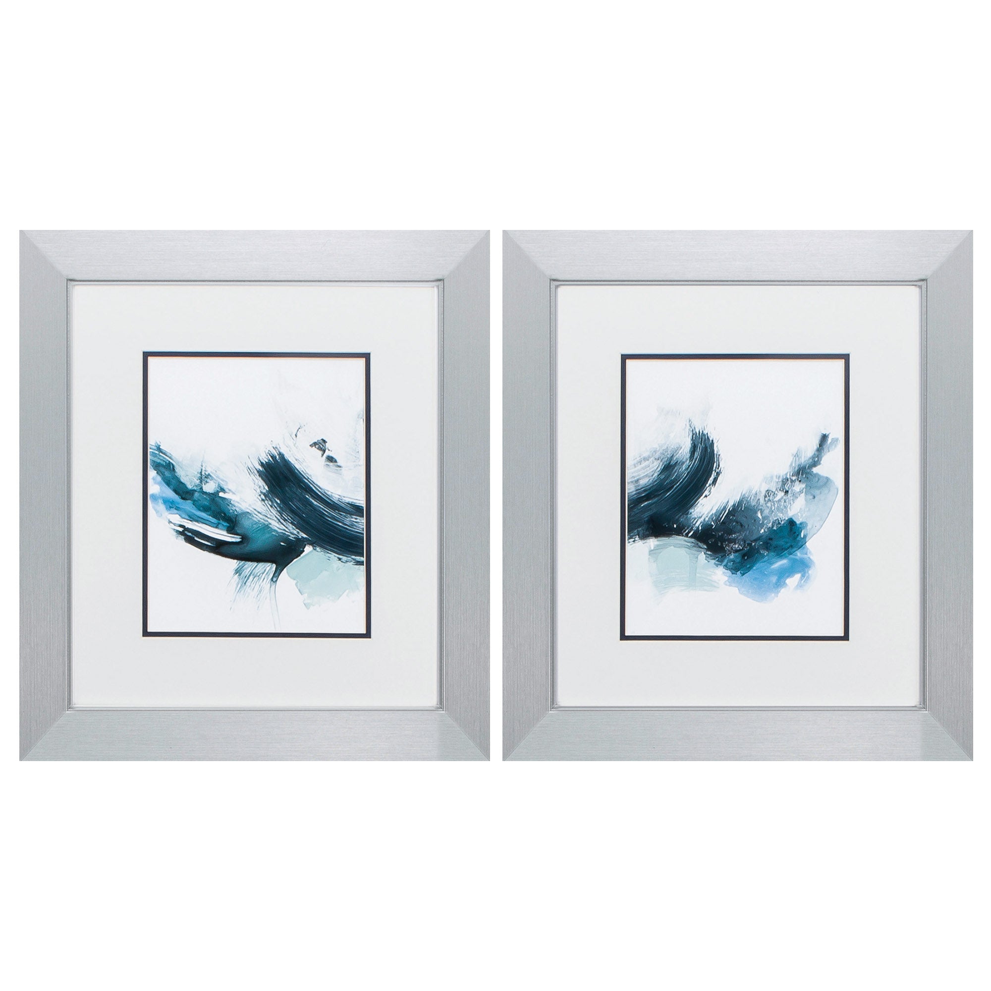 17" X 19" Silver Frame Coastal Crush (Set of 2)
