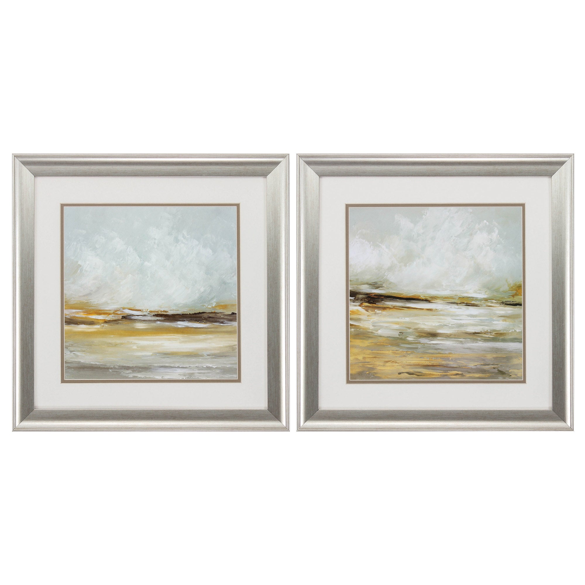 19" X 19" Brushed Silver Frame Soft Light (Set of 2)