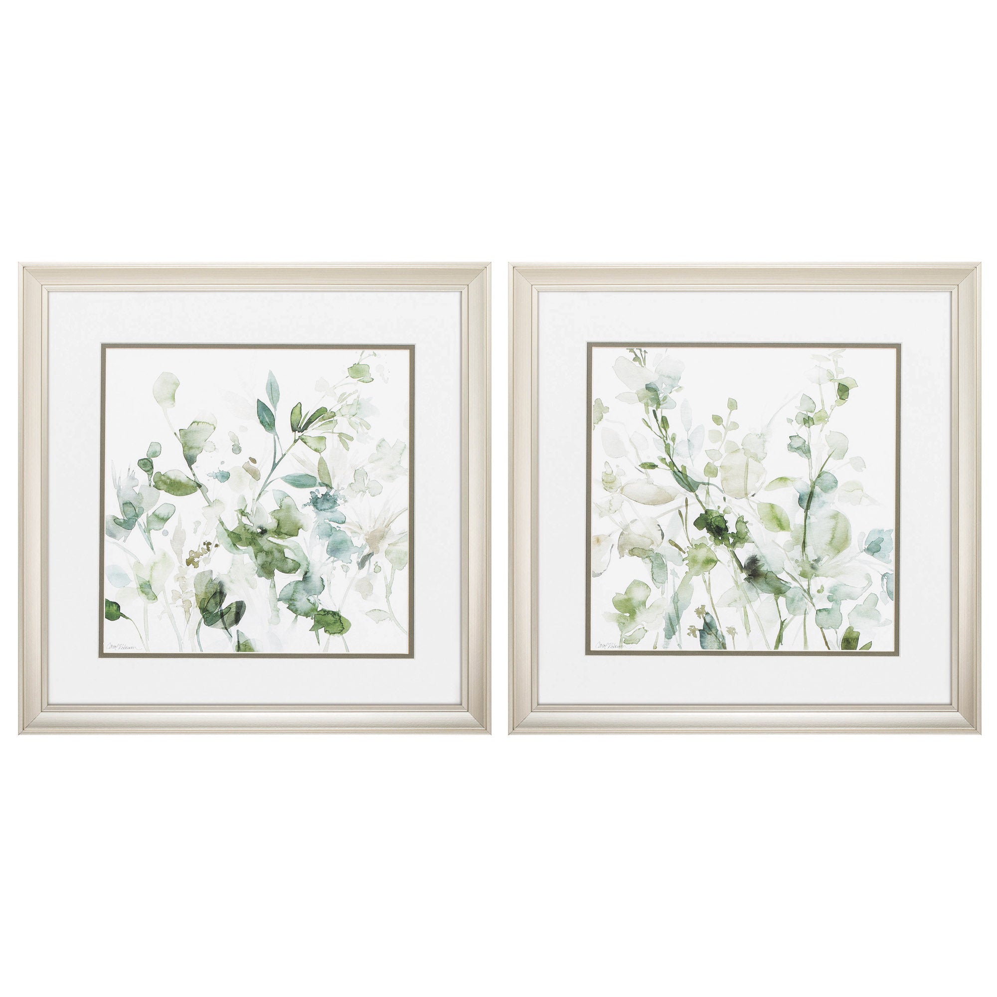 18" X 18" Champagne Gold Color Frame  Sage Garden Set of 2
