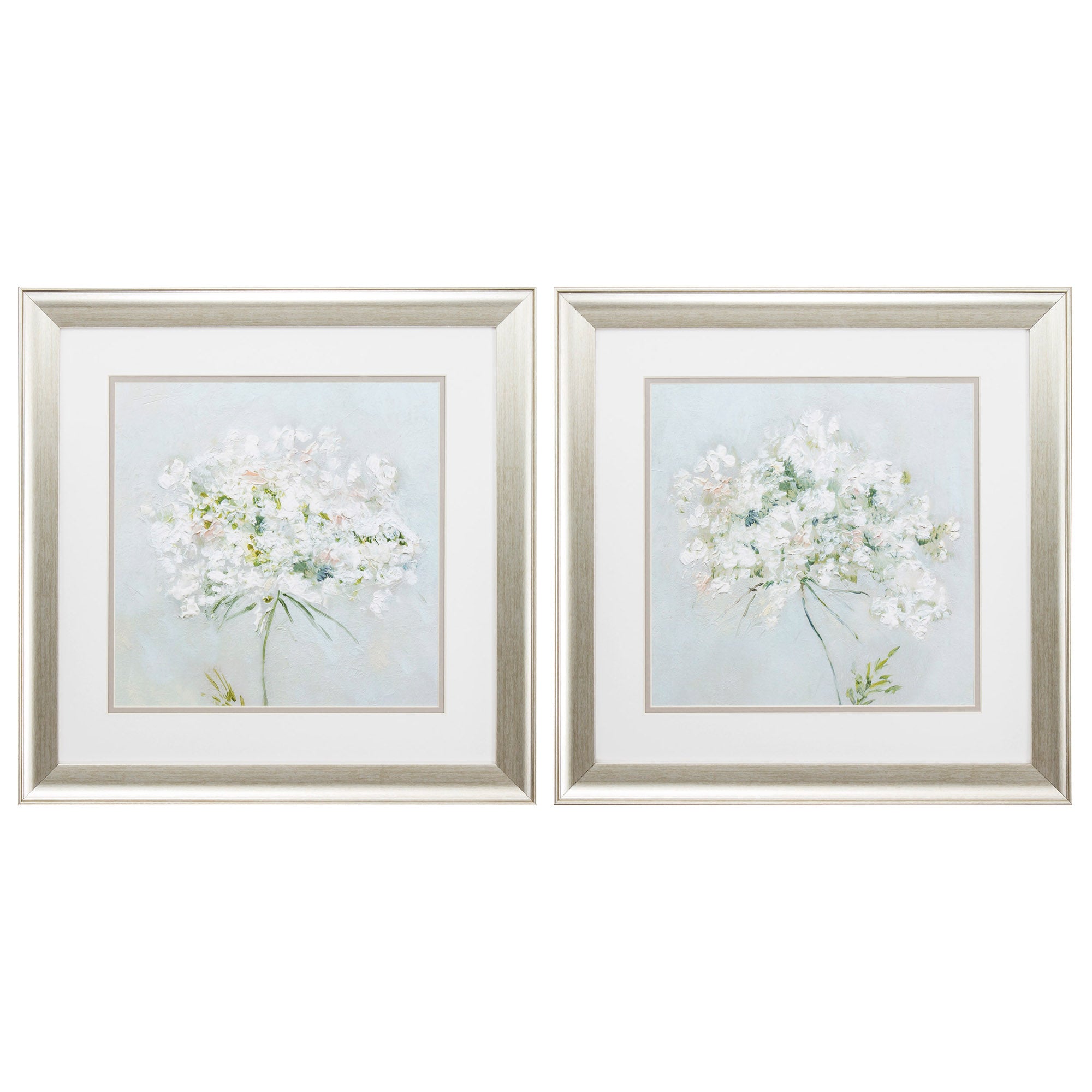 19" X 19" Brushed Silver Frame Sweeter Summer (Set of 2)