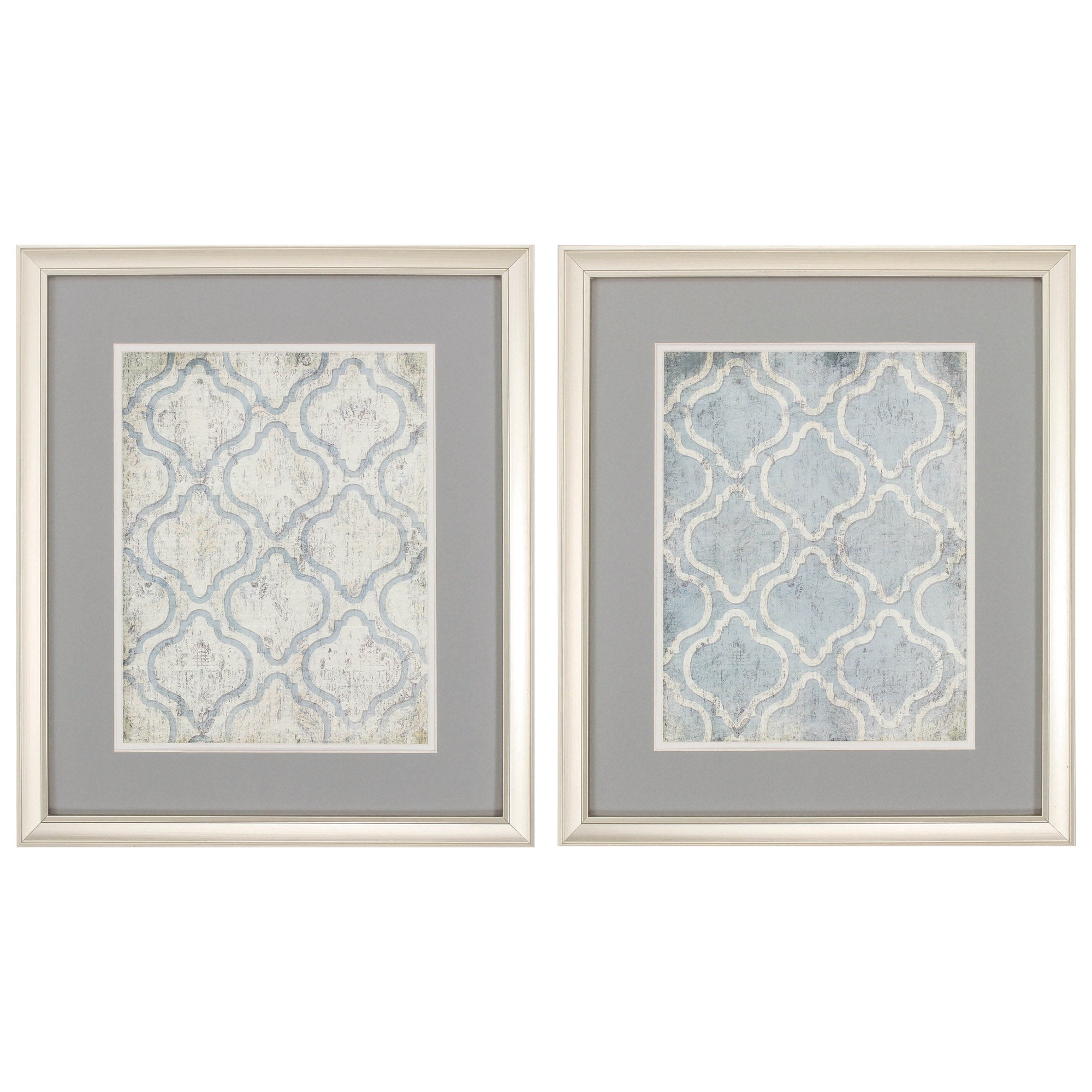 18" X 21" Champagne Gold Color Frame  Blue Wall (Set of 2)