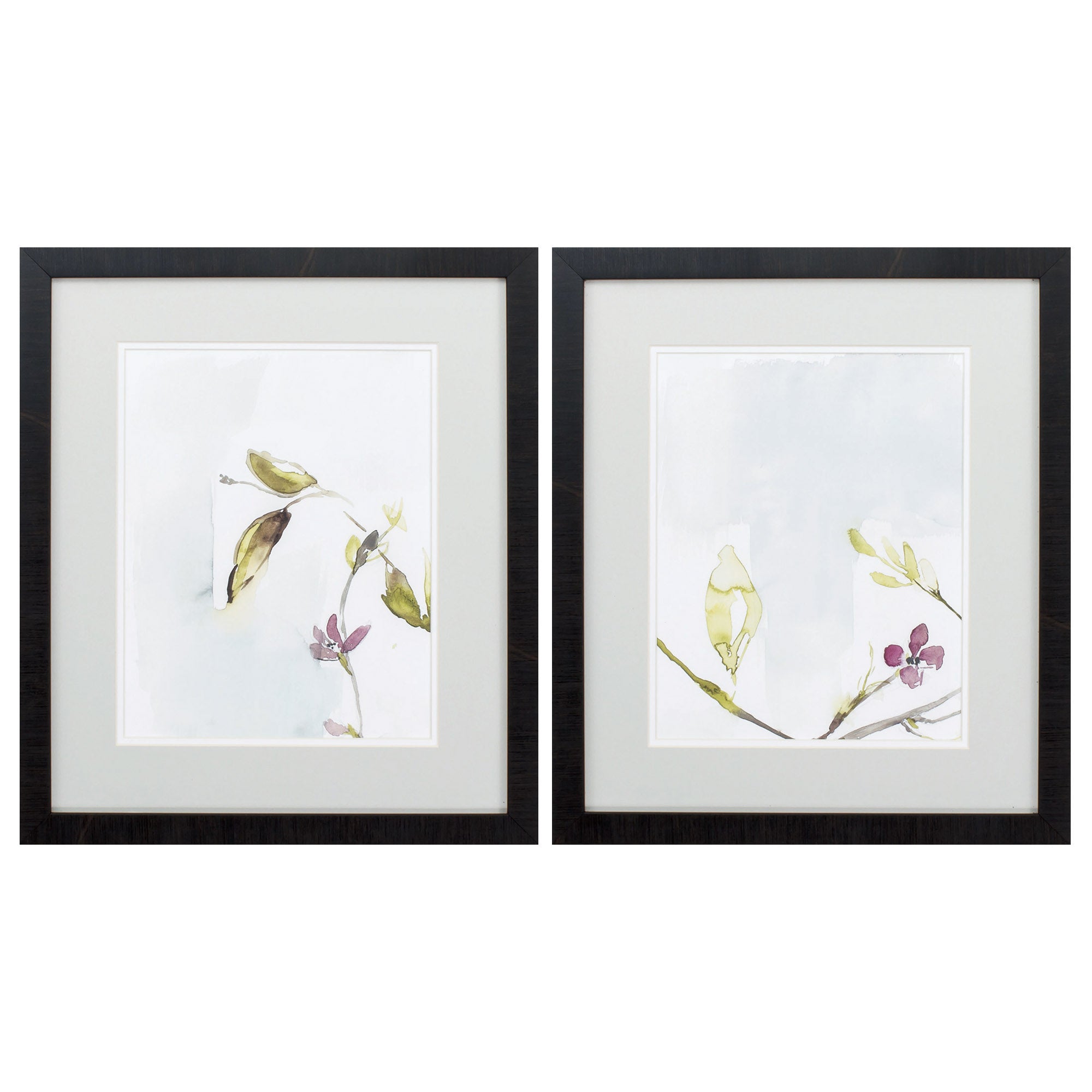 18" X 21" Brown Frame First Blooms (Set of 2)