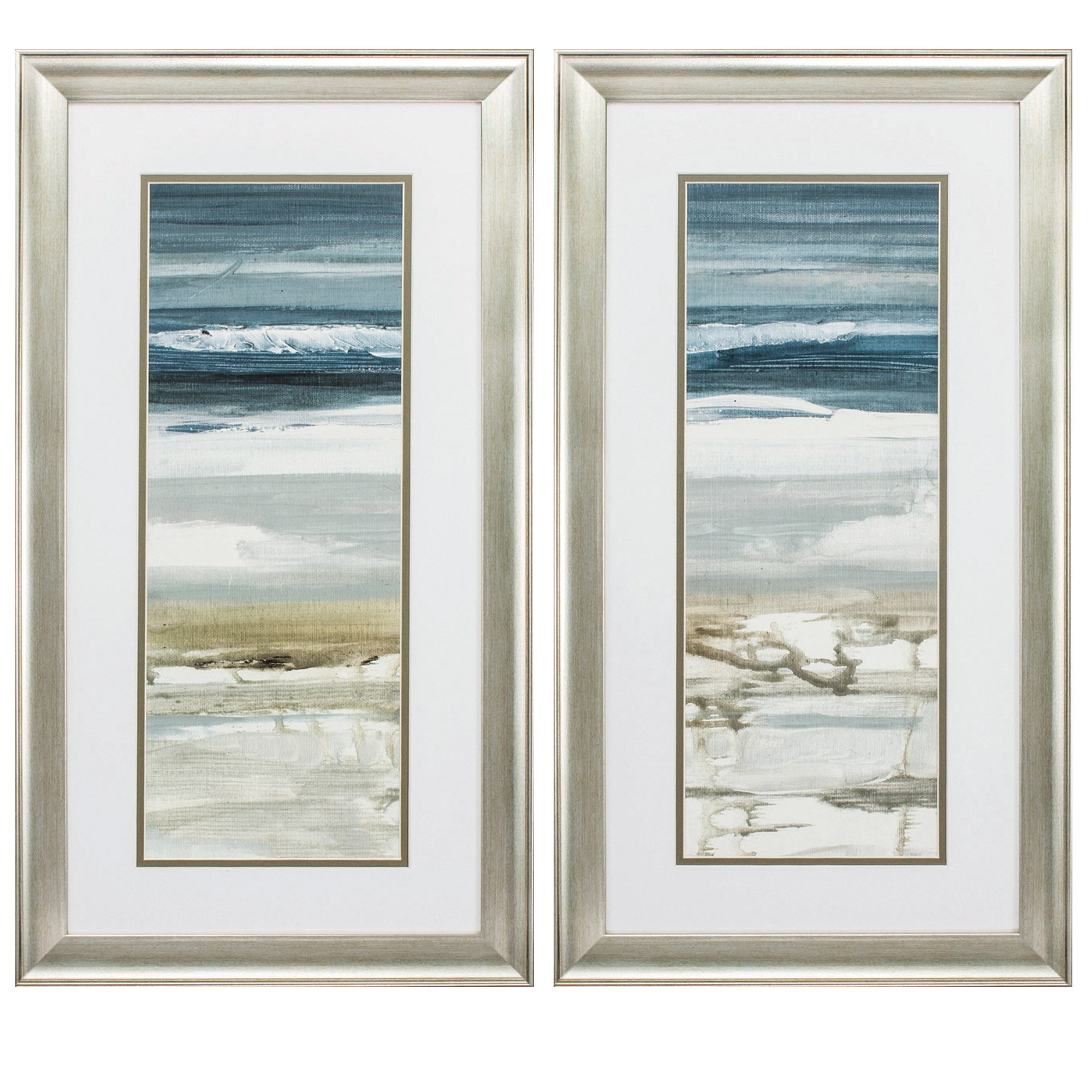 15" X 27" Brushed Silver Frame Horizon (Set of 2)