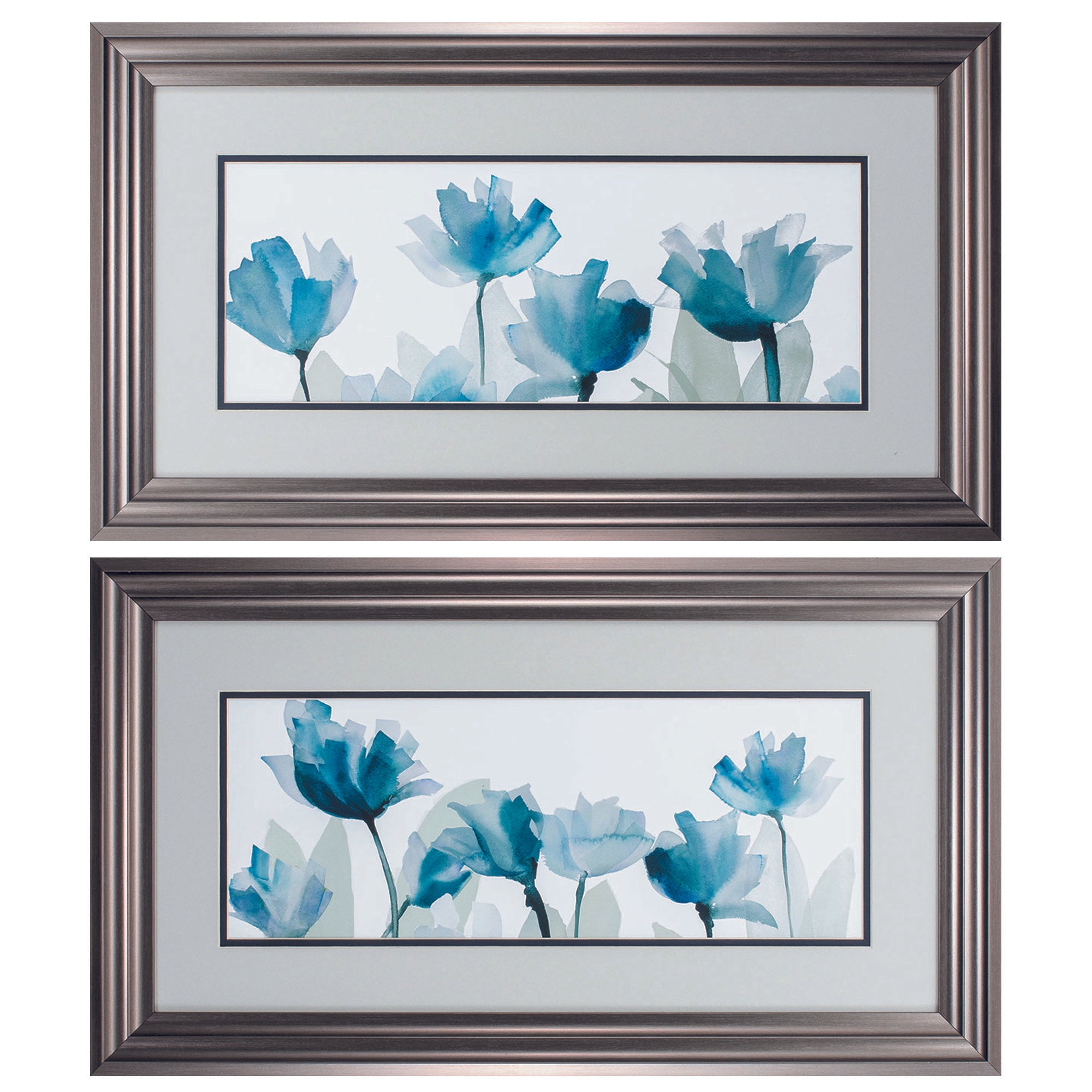 27" X 15" Gunmetal Gray Frame Whisper Garden (Set of 2)