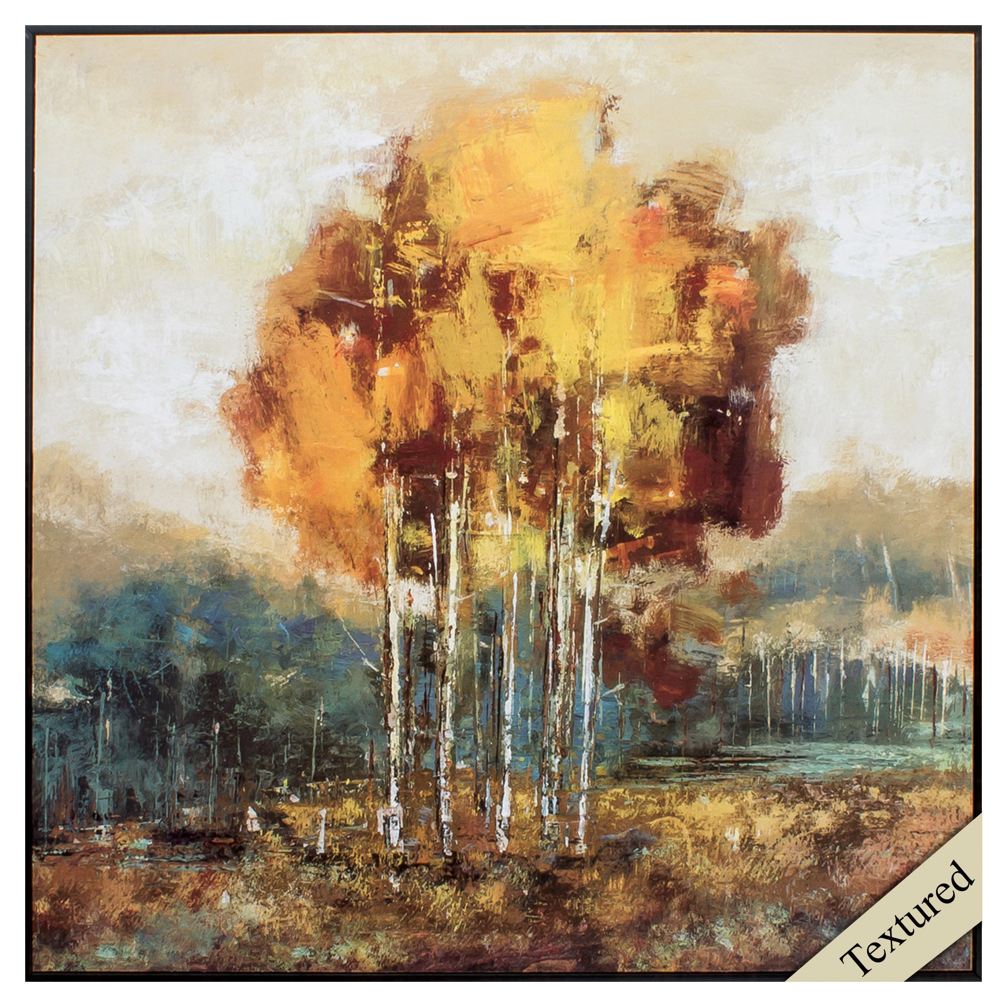 28" X 28" Brown Frame A Weathered Scape I