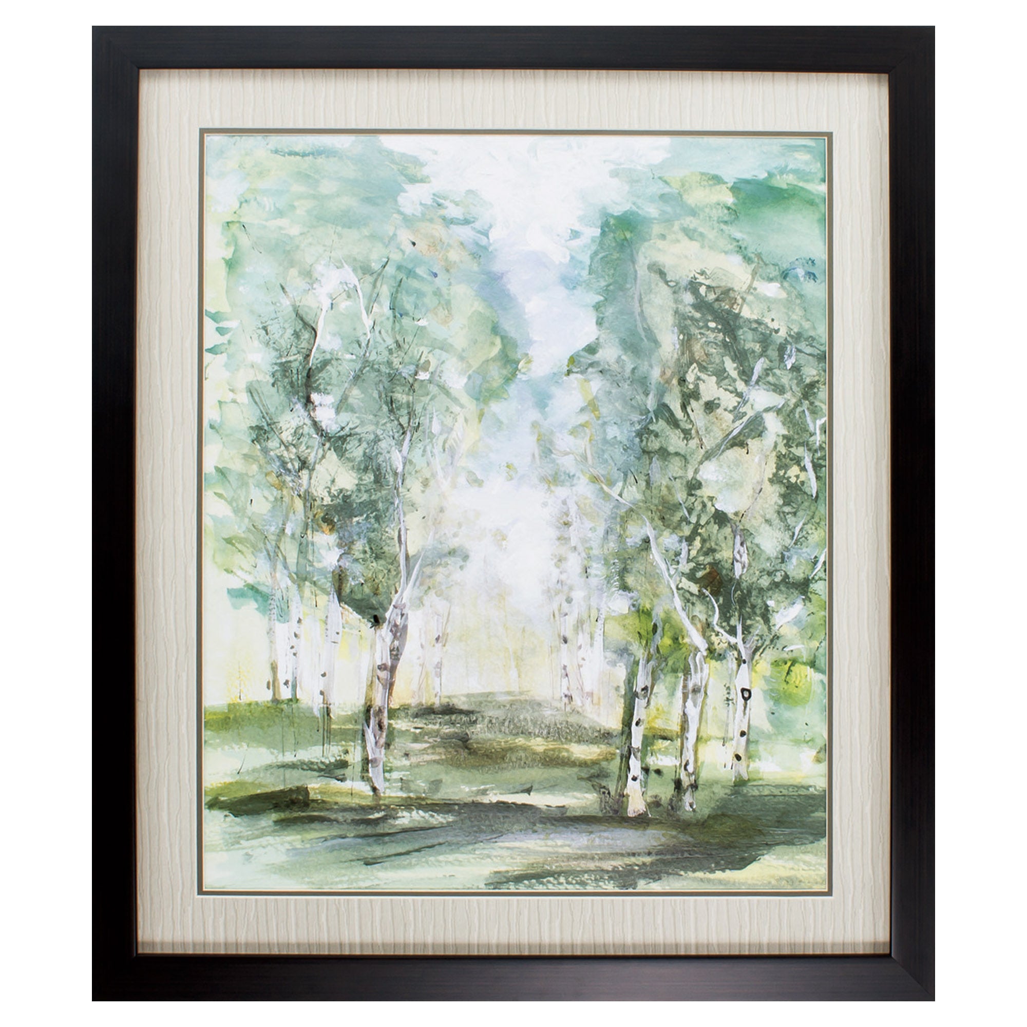 29" X 34" Brown Frame Birch Meadow