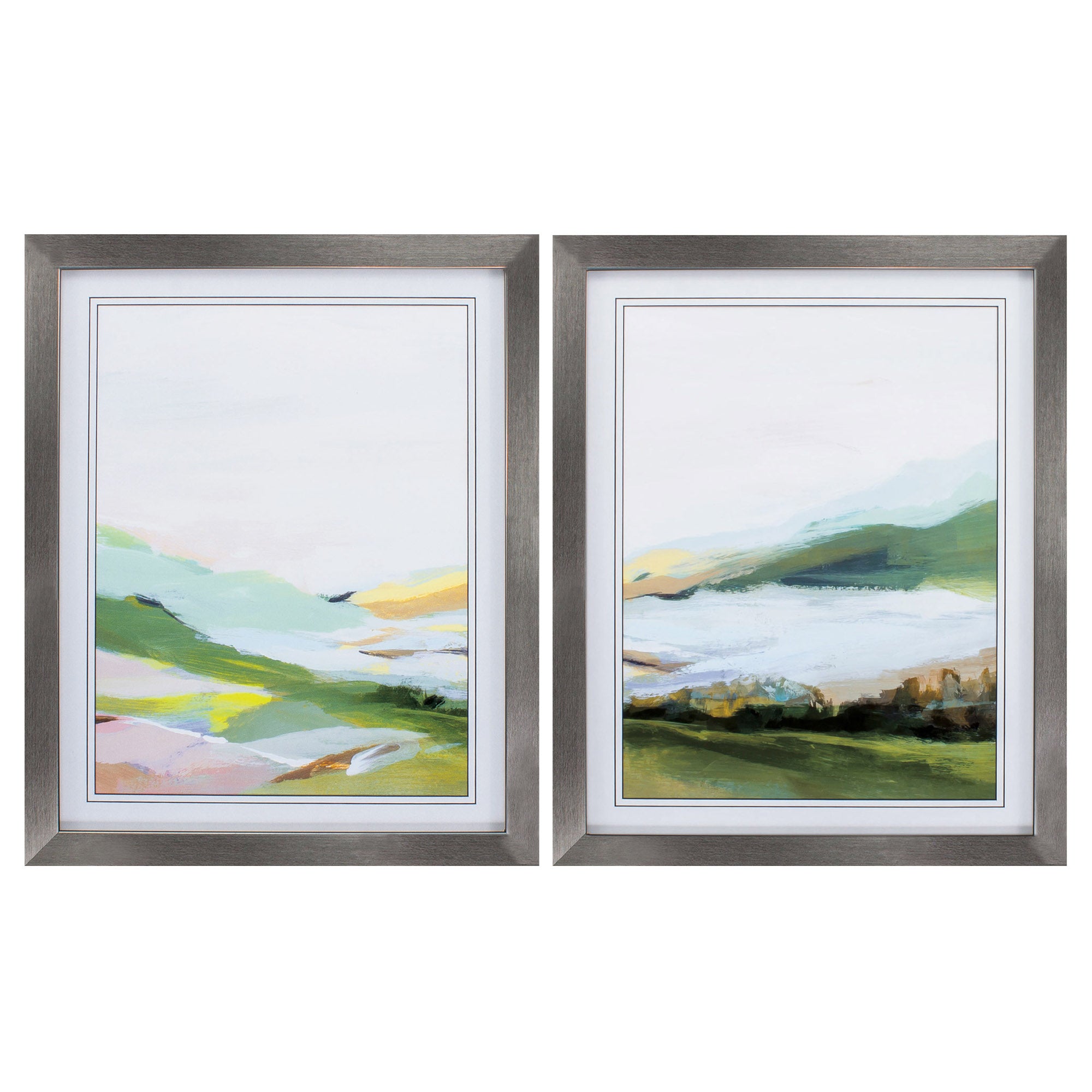 24" X 30" Silver Frame Highland (Set of 2)