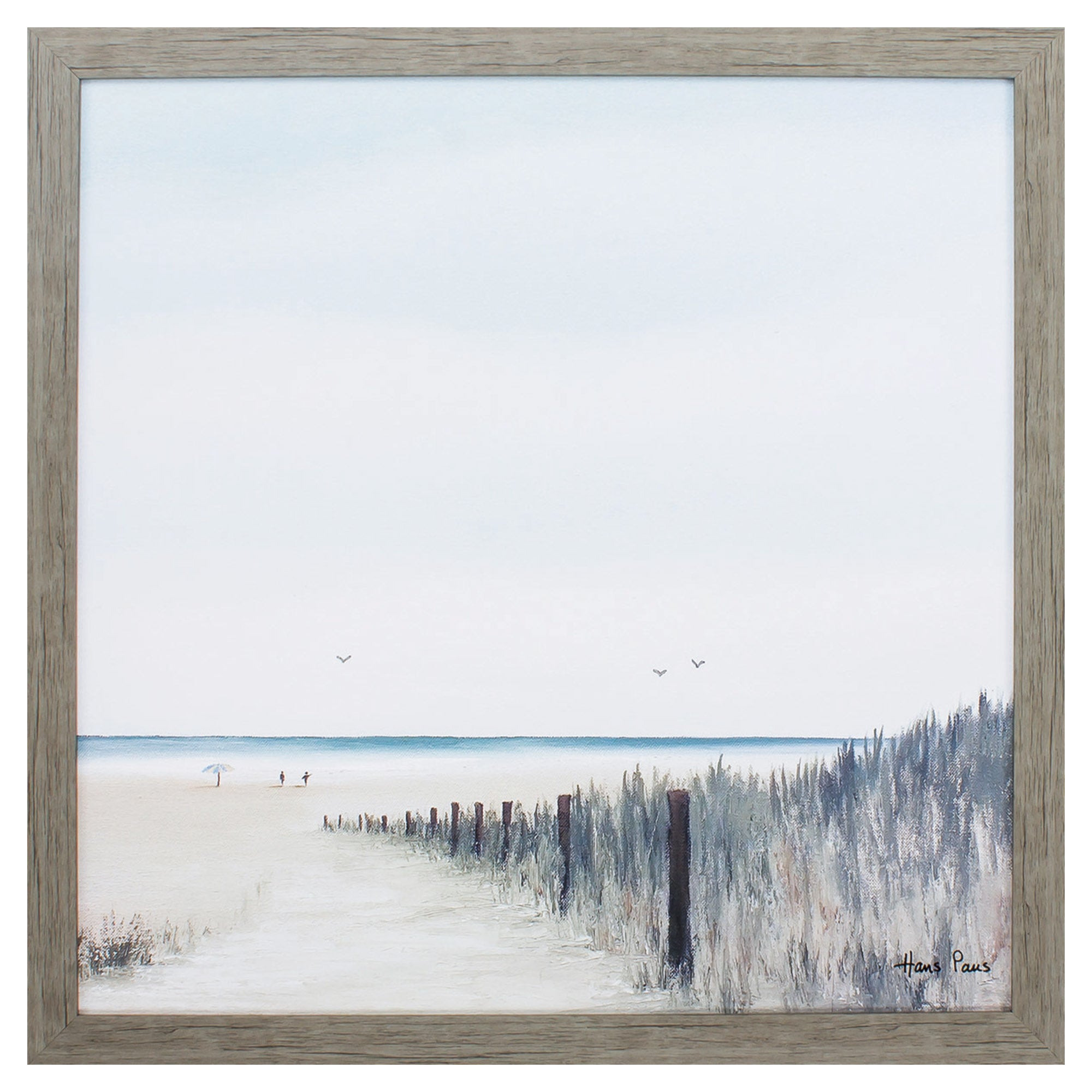30" X 30" Woodtoned Frame At The Beach