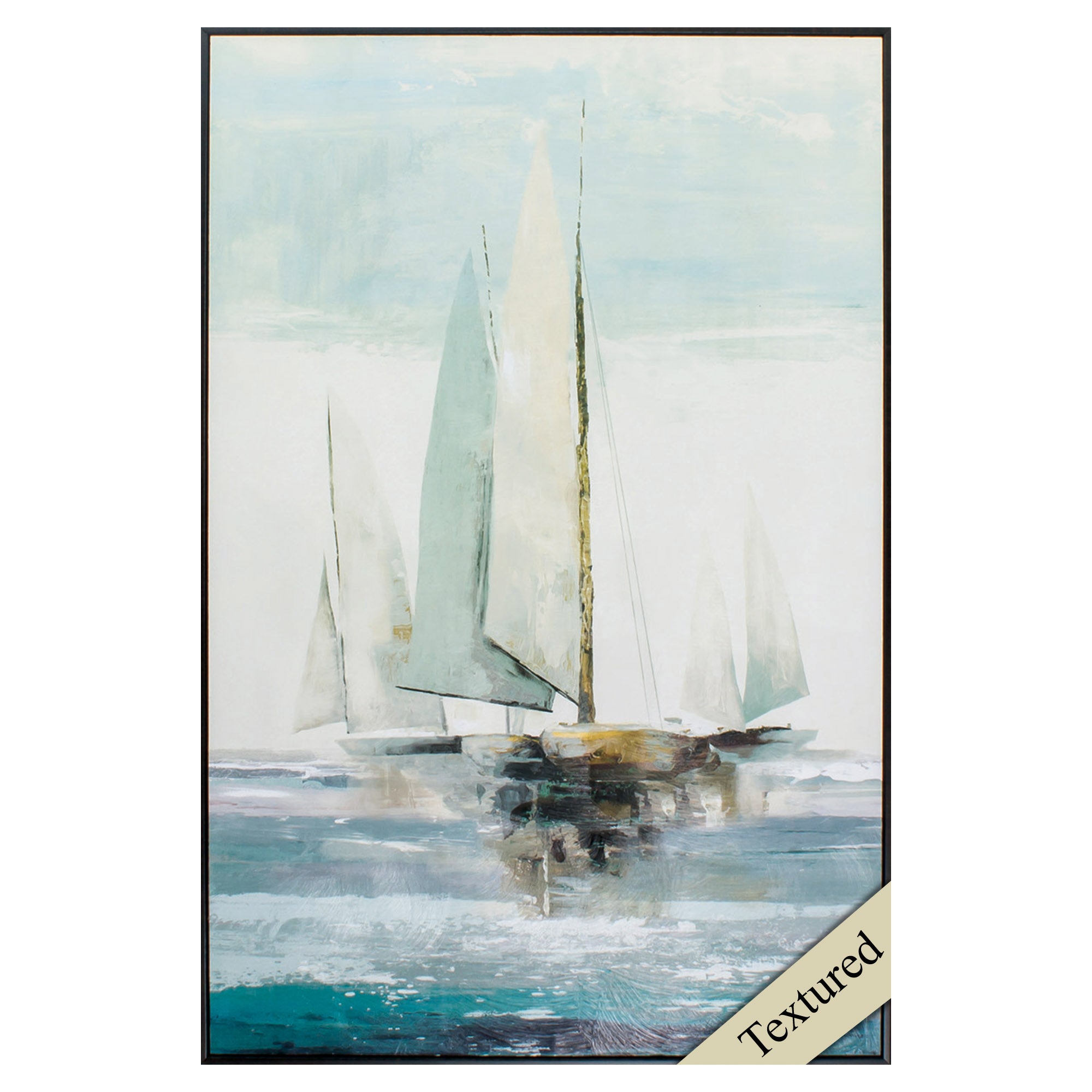 24" X 36" Brown Frame Quiet Boats