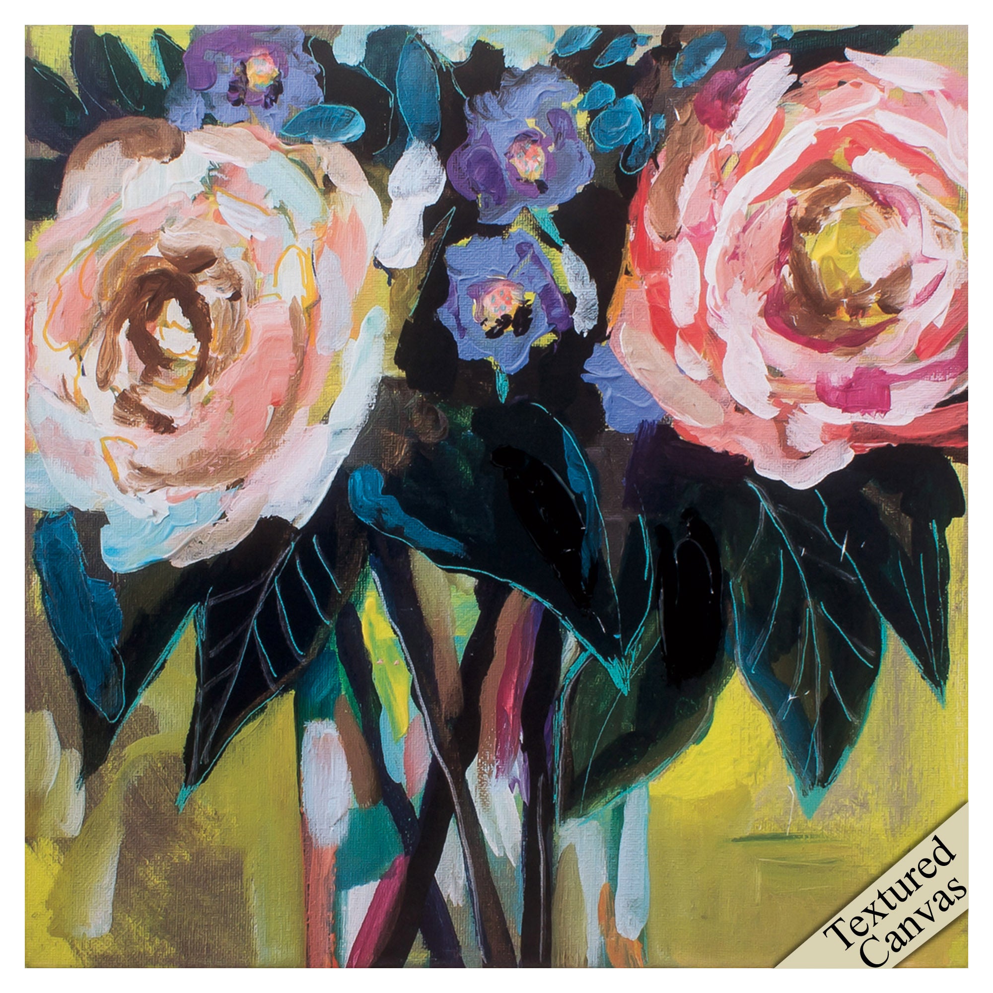 28" X 28" Happy Couple Textured Canvas Art