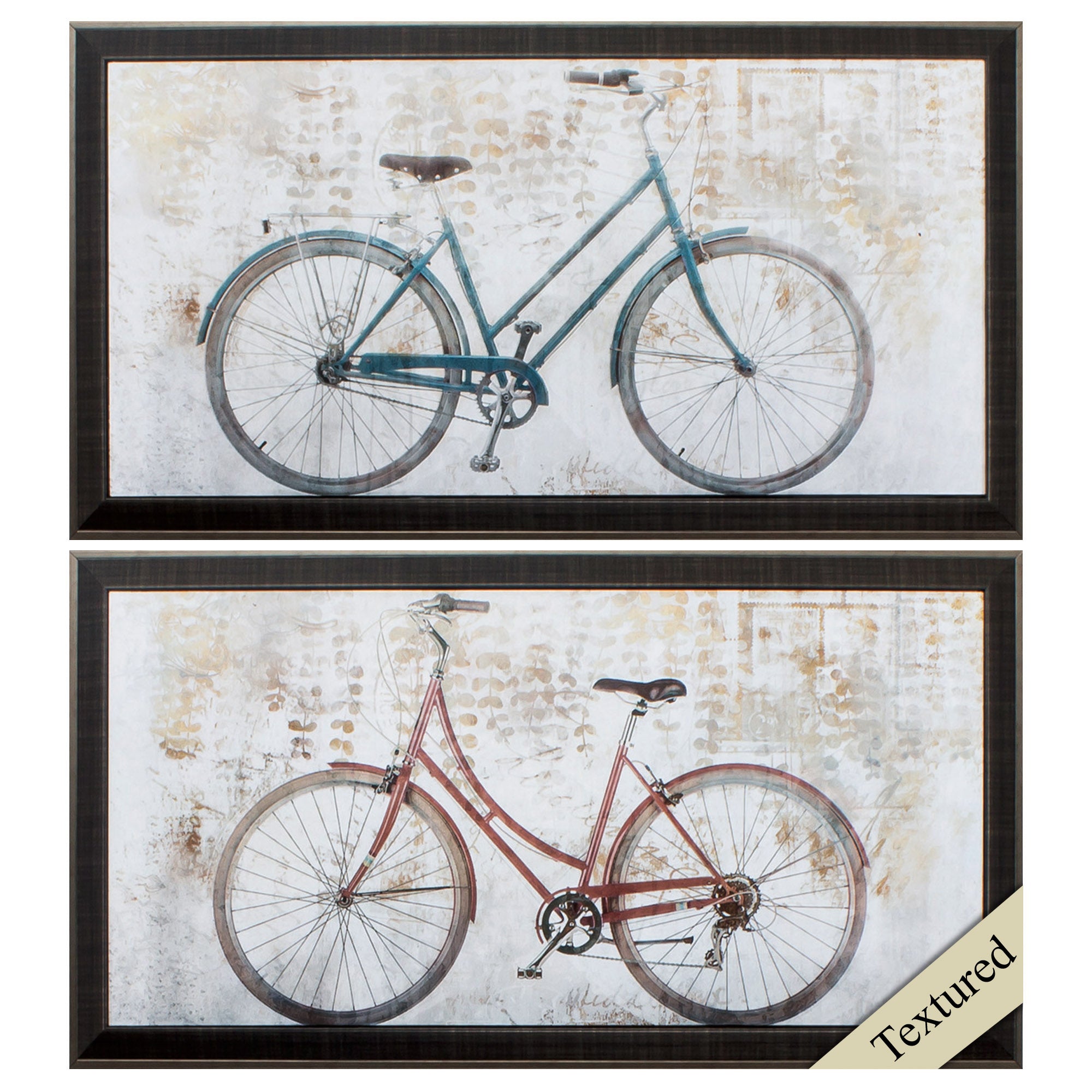 26" X 14" Brushed Silver Frame Bicycle (Set of 2)
