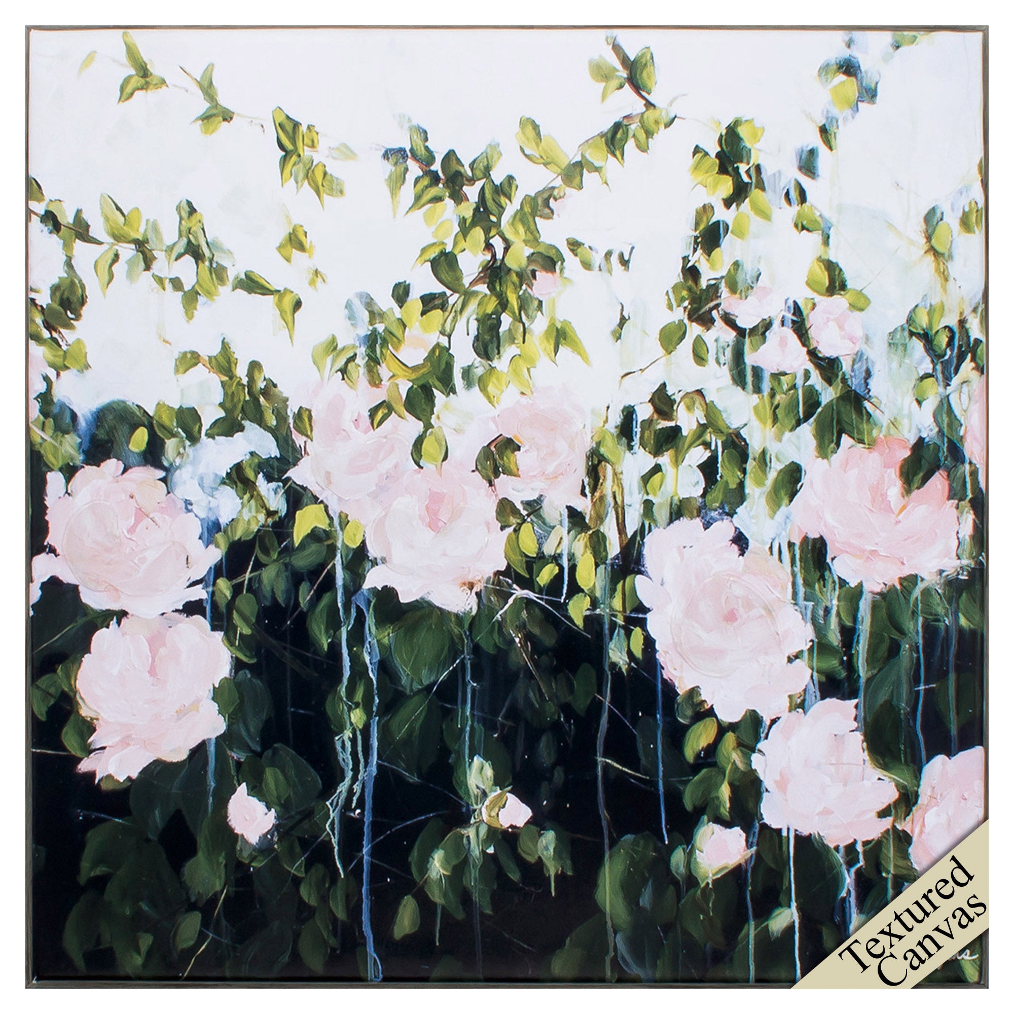 25" X 25" Woodtoned Frame Roses I