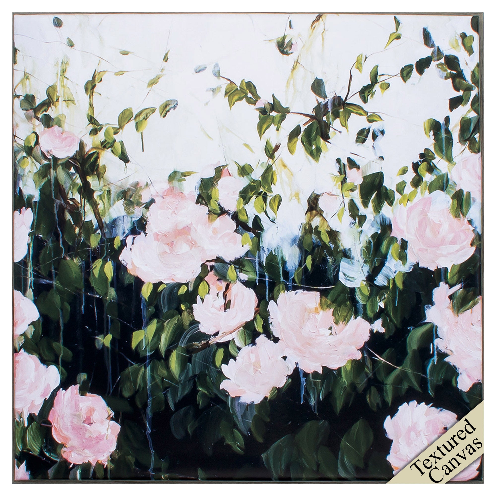 25" X 25" Woodtoned Frame Roses II