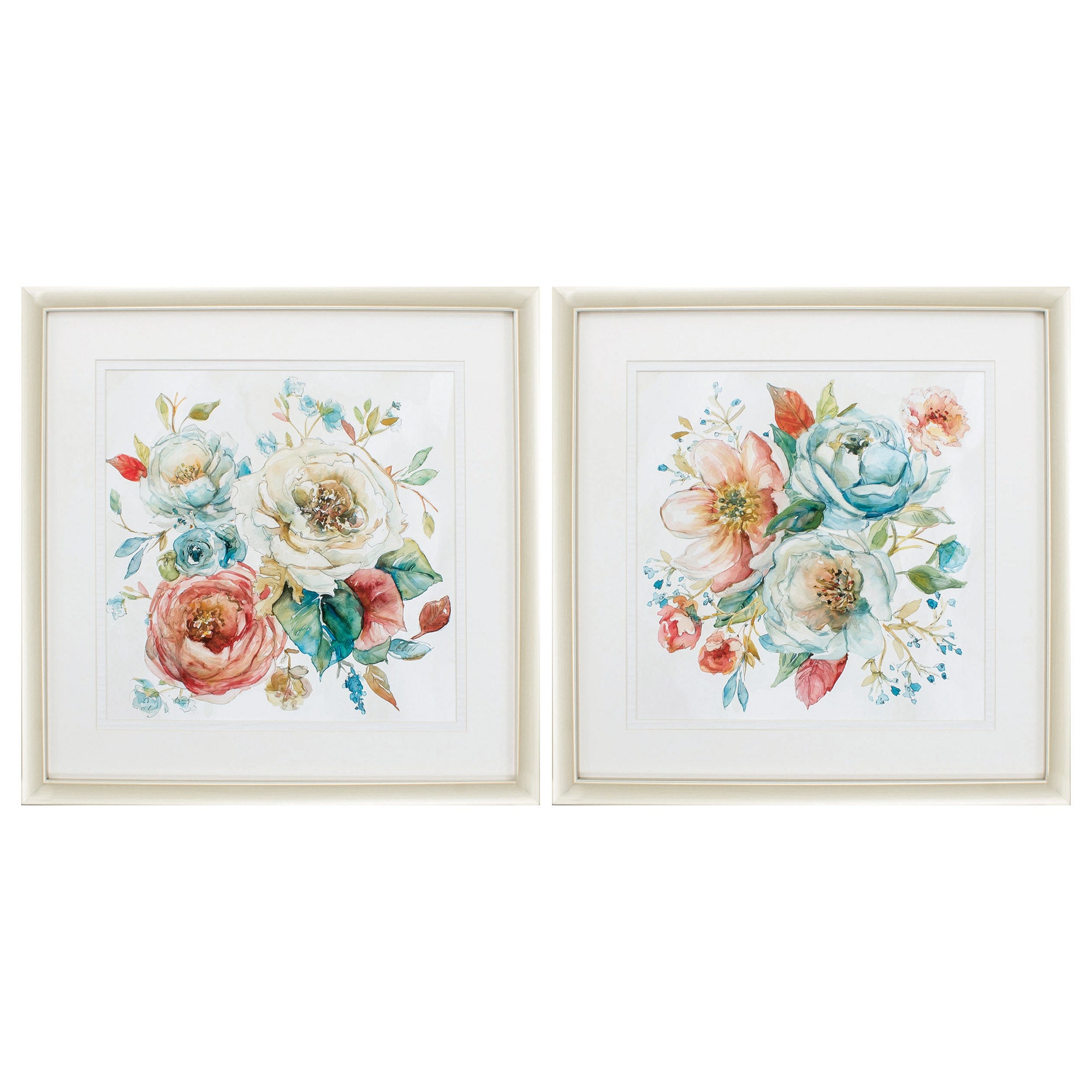 26" X 26" Champagne Gold Color Frame  Rose Garden (Set of 2)