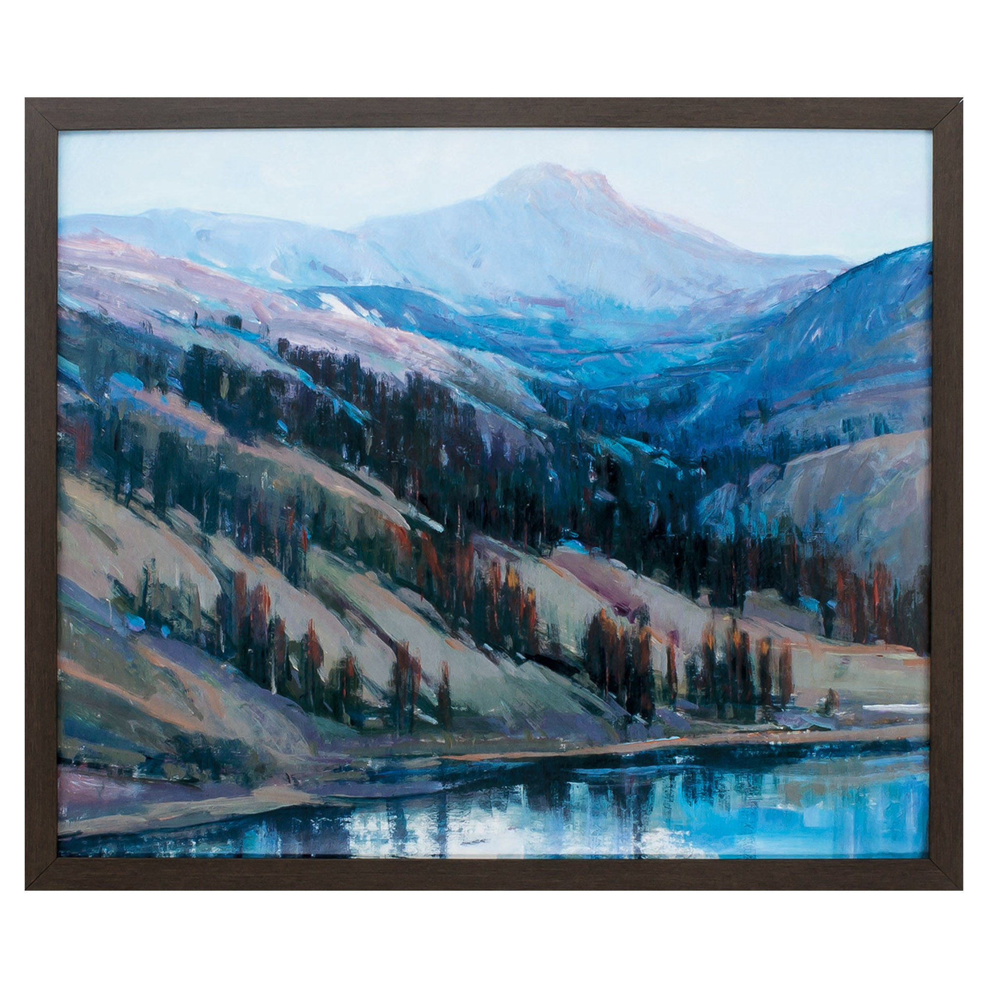 26" X 22" Brown Frame Mountain Vista I