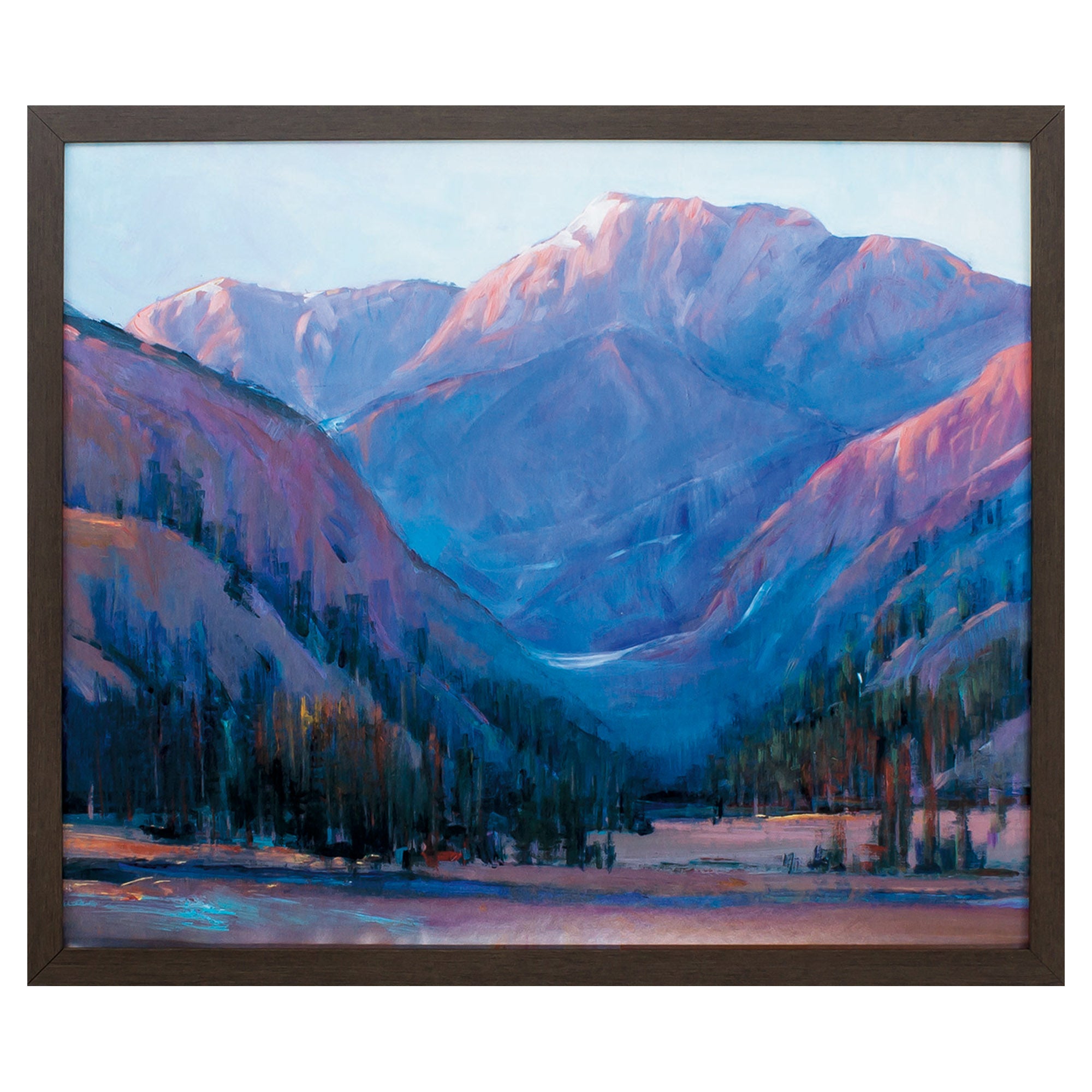 26" X 22" Brown Frame Mountain Vista II