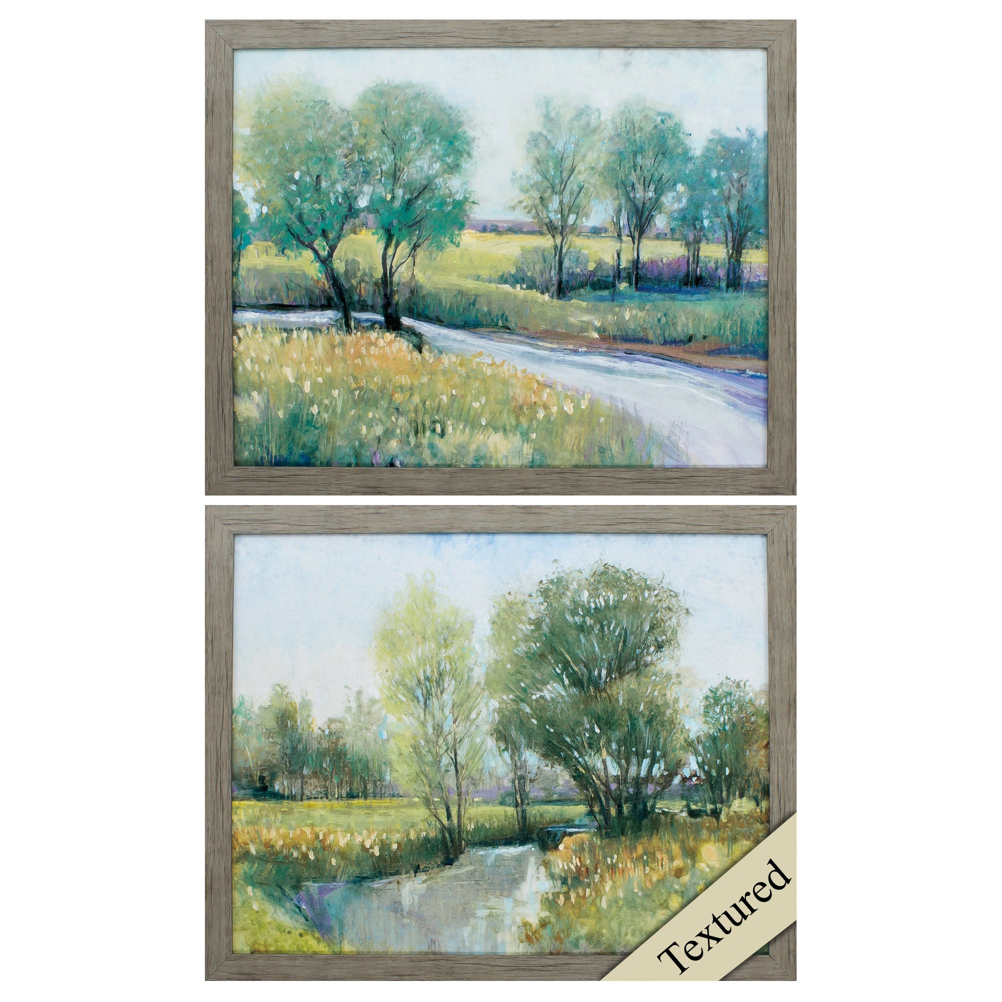 31" X 25" Woodtoned Frame Summer Stream (Set of 2)