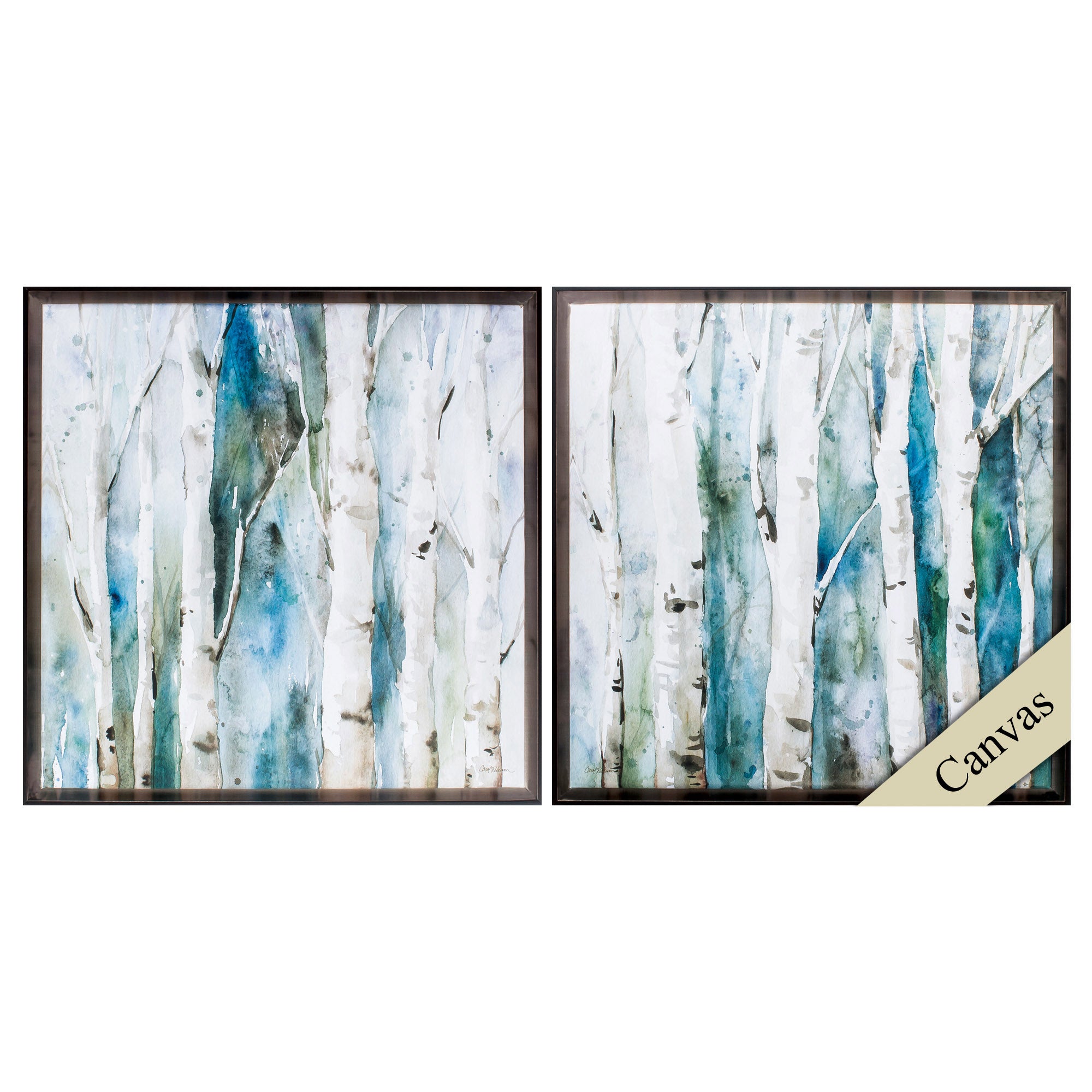 22" X 22" Brown Frame River Birch (Set of 2)