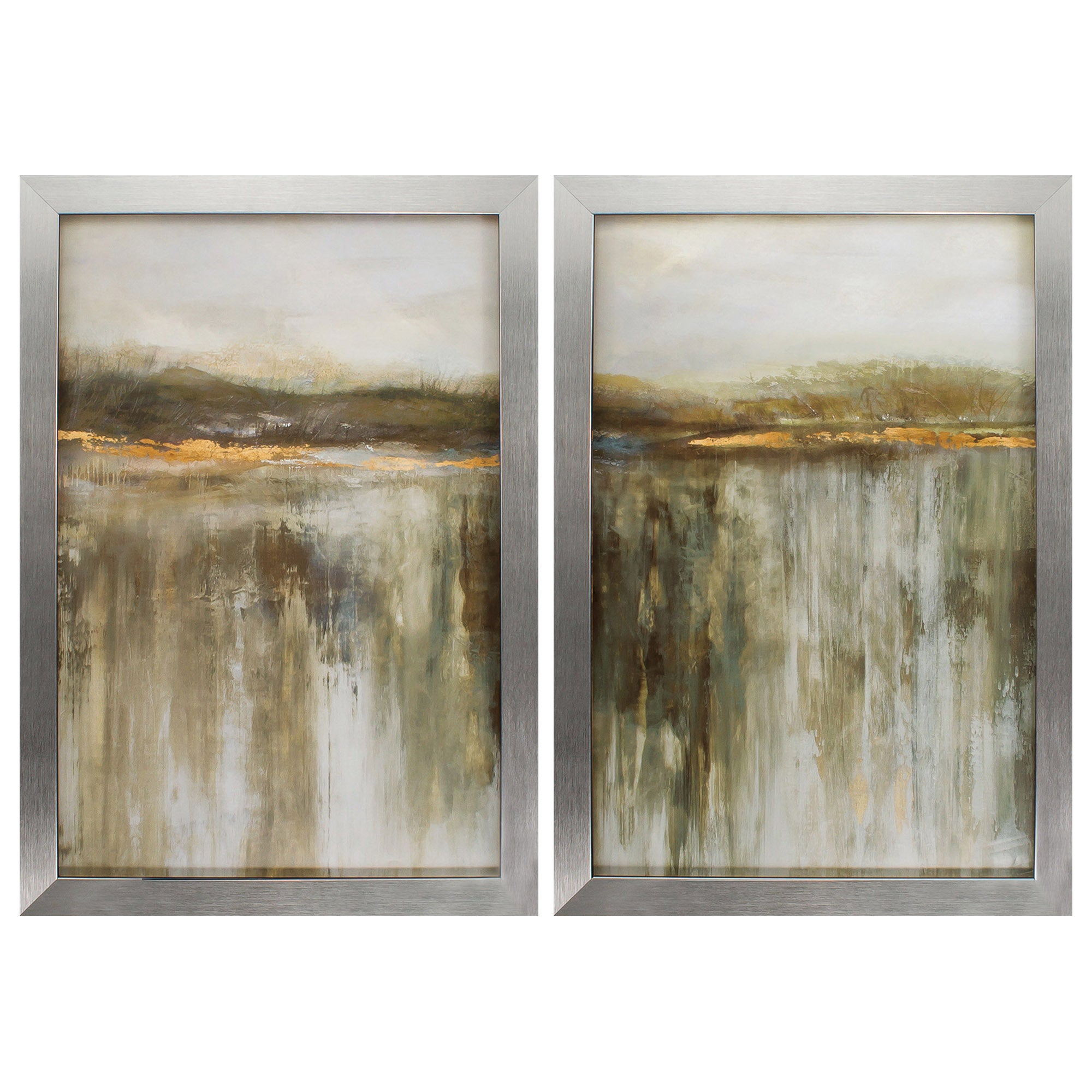 22" X 32" Silver Frame Fenland (Set of 2)