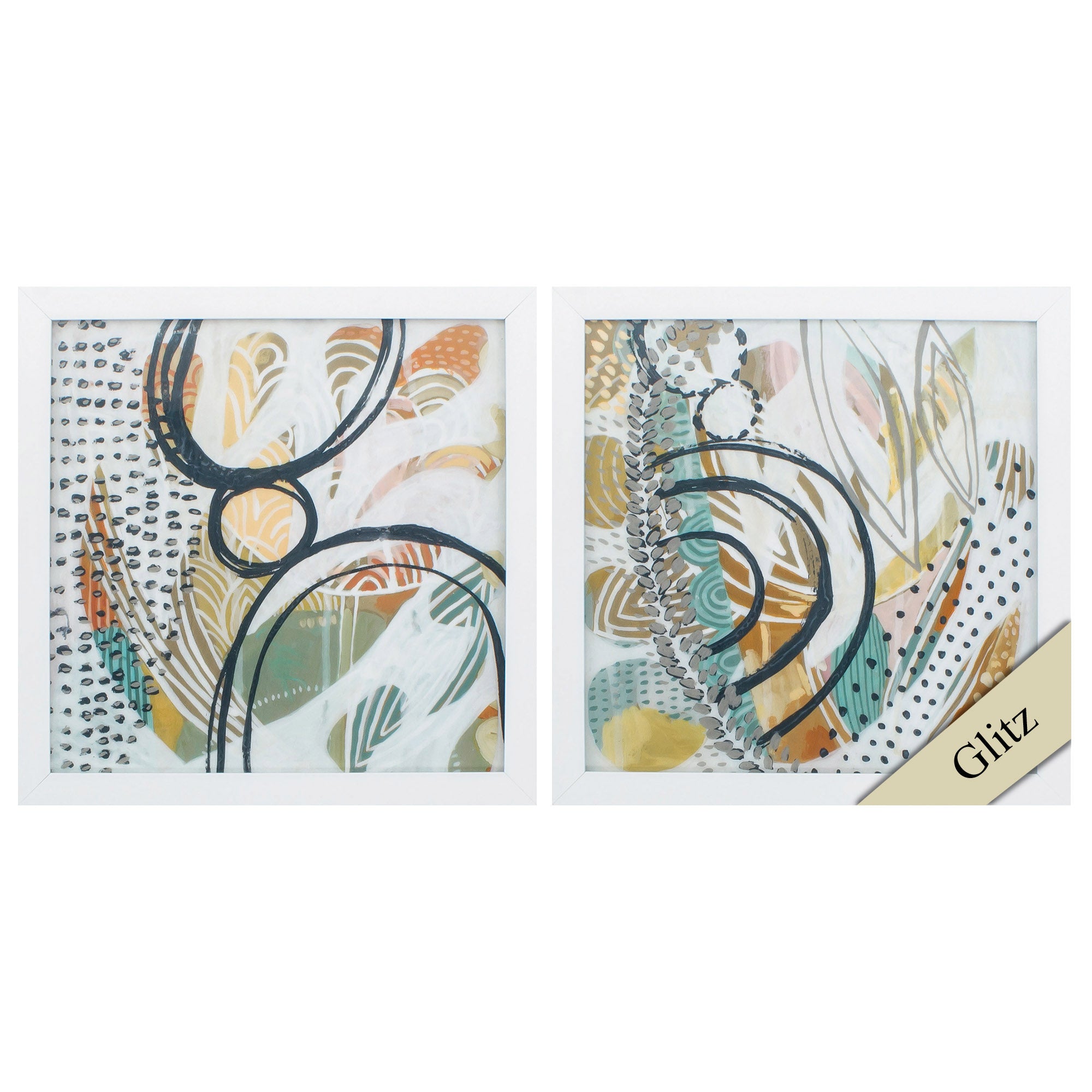 23" X 23" White Frame Interval (Set of 2)