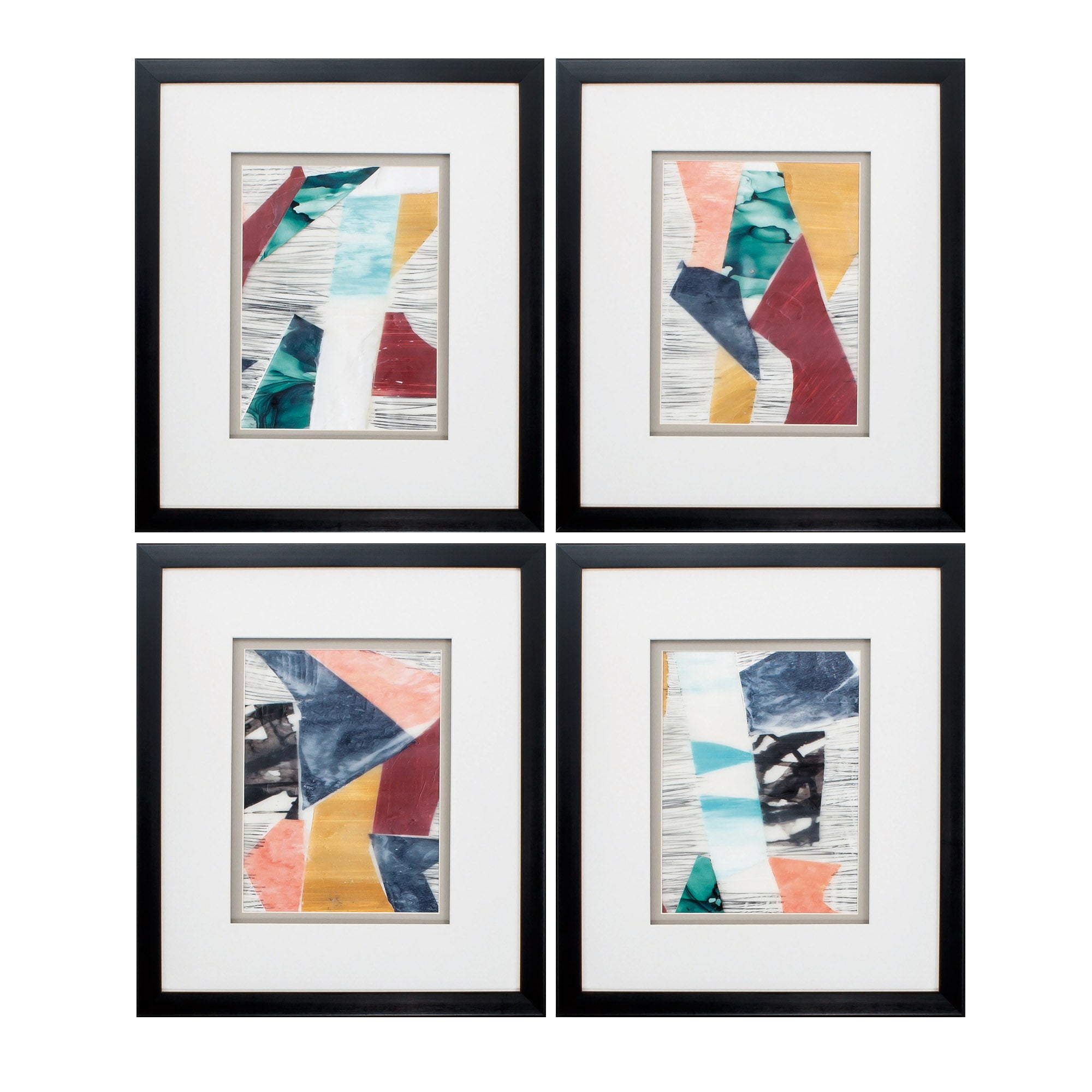 18" X 21" Dark Wood Toned Frame Color Edge (Set of 4)